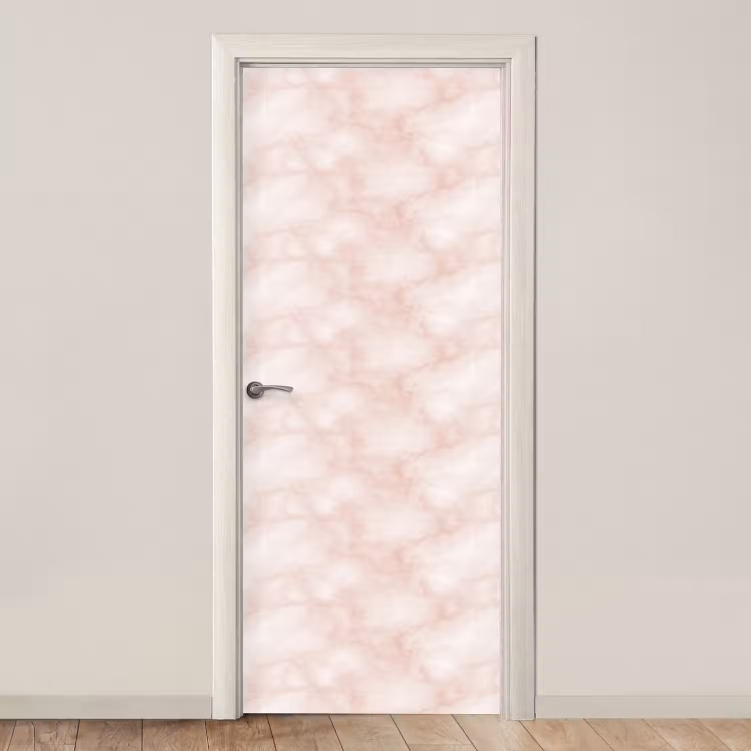 Roze - Marmer - Crème deurposter klein 289 -3d_beige