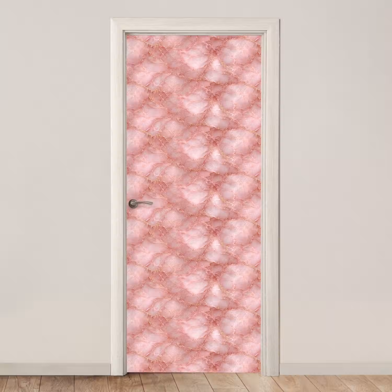 Roze - Kwarts - Goud - Marmer deurposter klein 289 -3d_beige