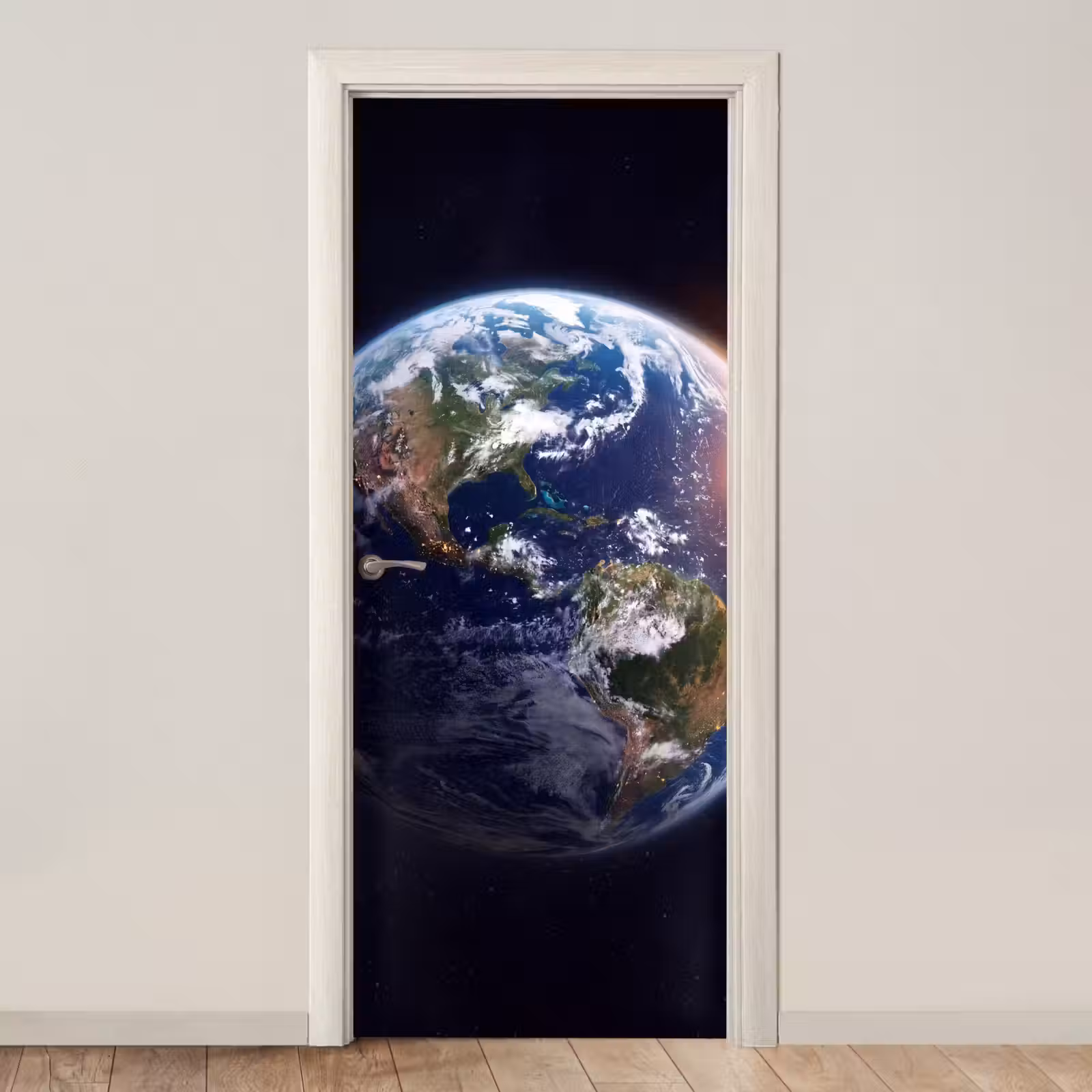Door sticker - Planet - Space - Cosmos - Planeet - Ruimte - Kosmos deurposter klein