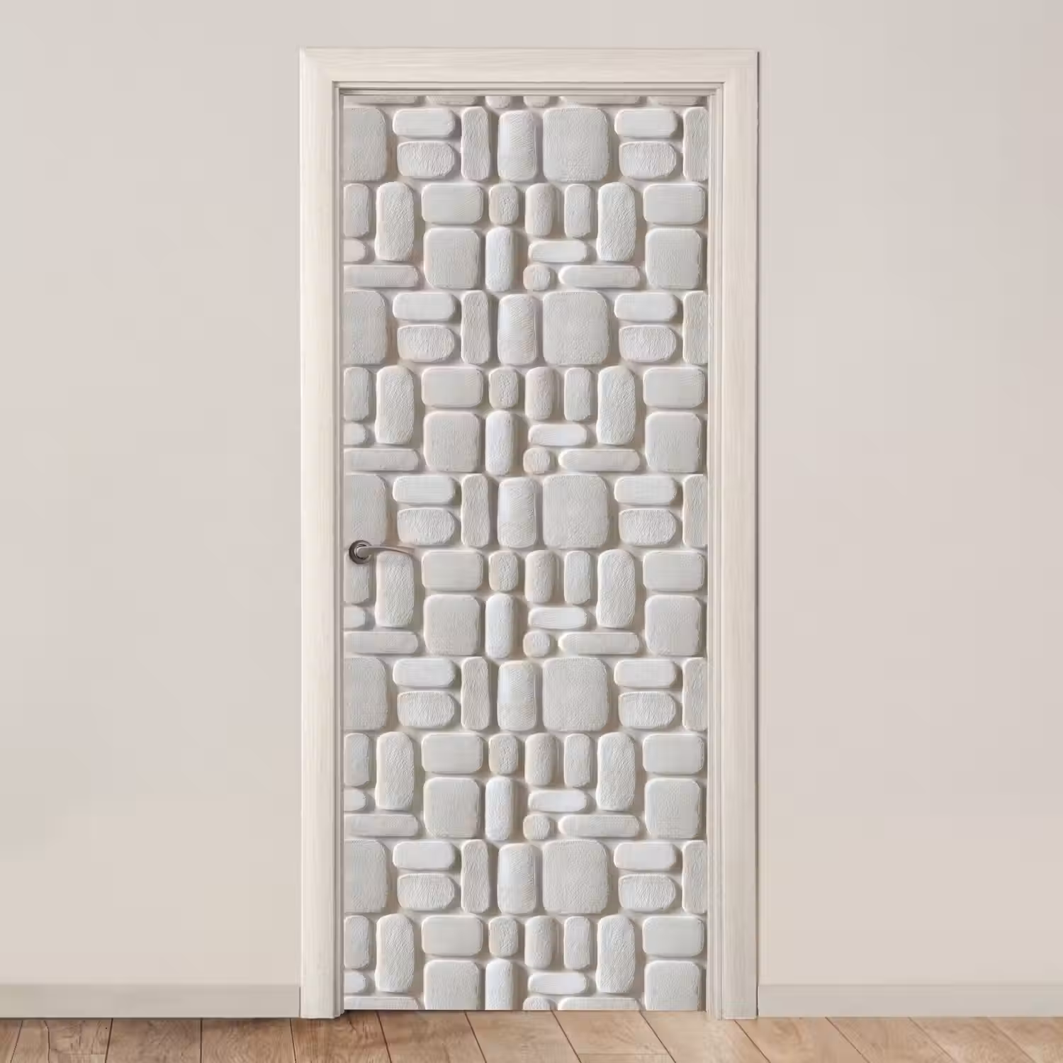 Reliëf - Structuur - Wit deurposter klein 289 -3d_beige