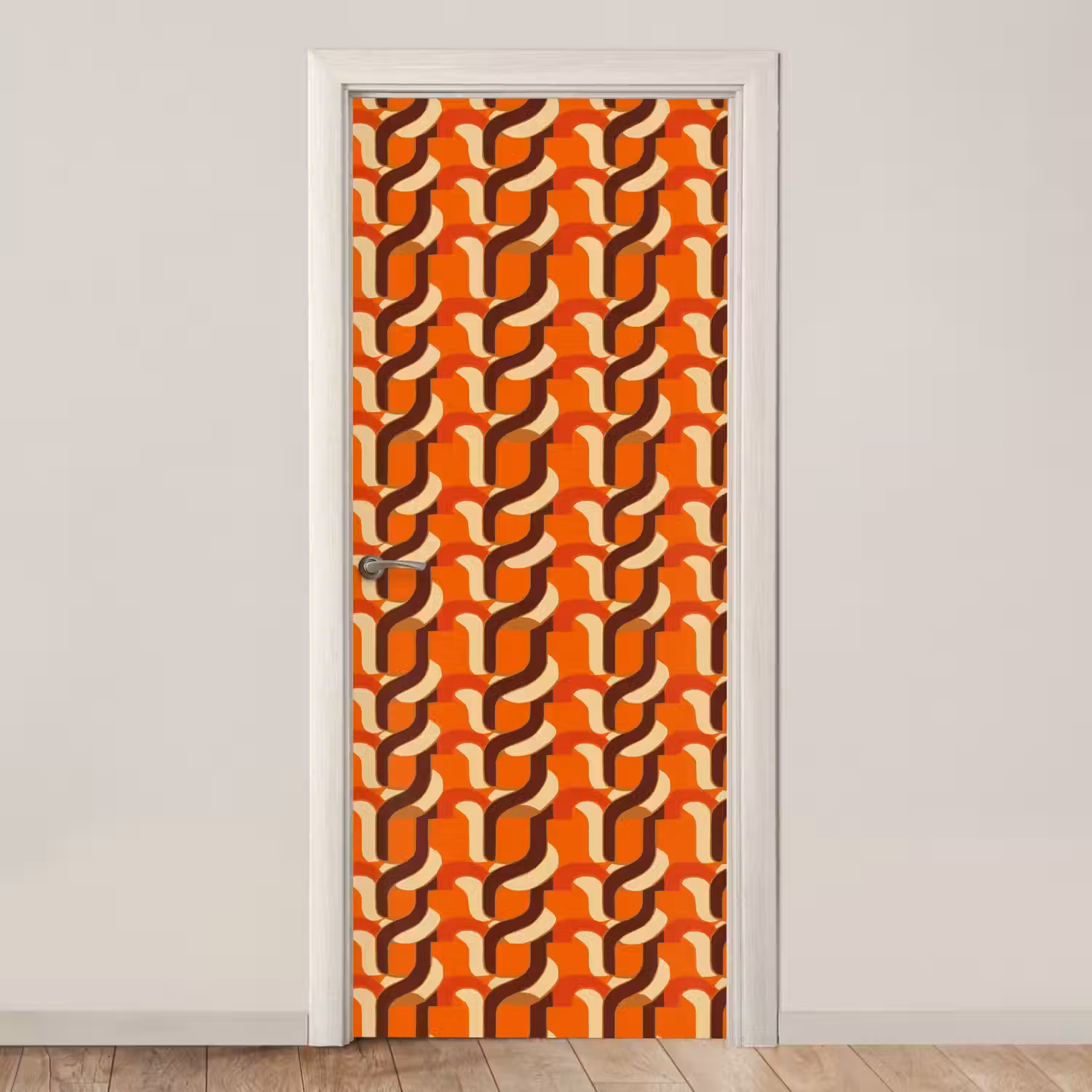 Retro - Modern - Kleurrijk deurposter klein 289 -3d_beige
