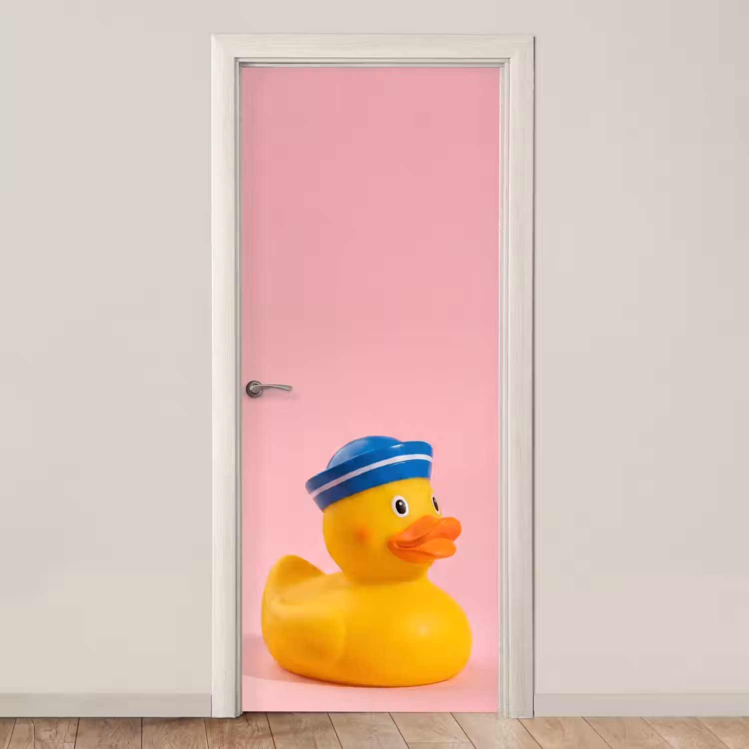 Matroos - Eend - Roze deurposter klein -3d_beige