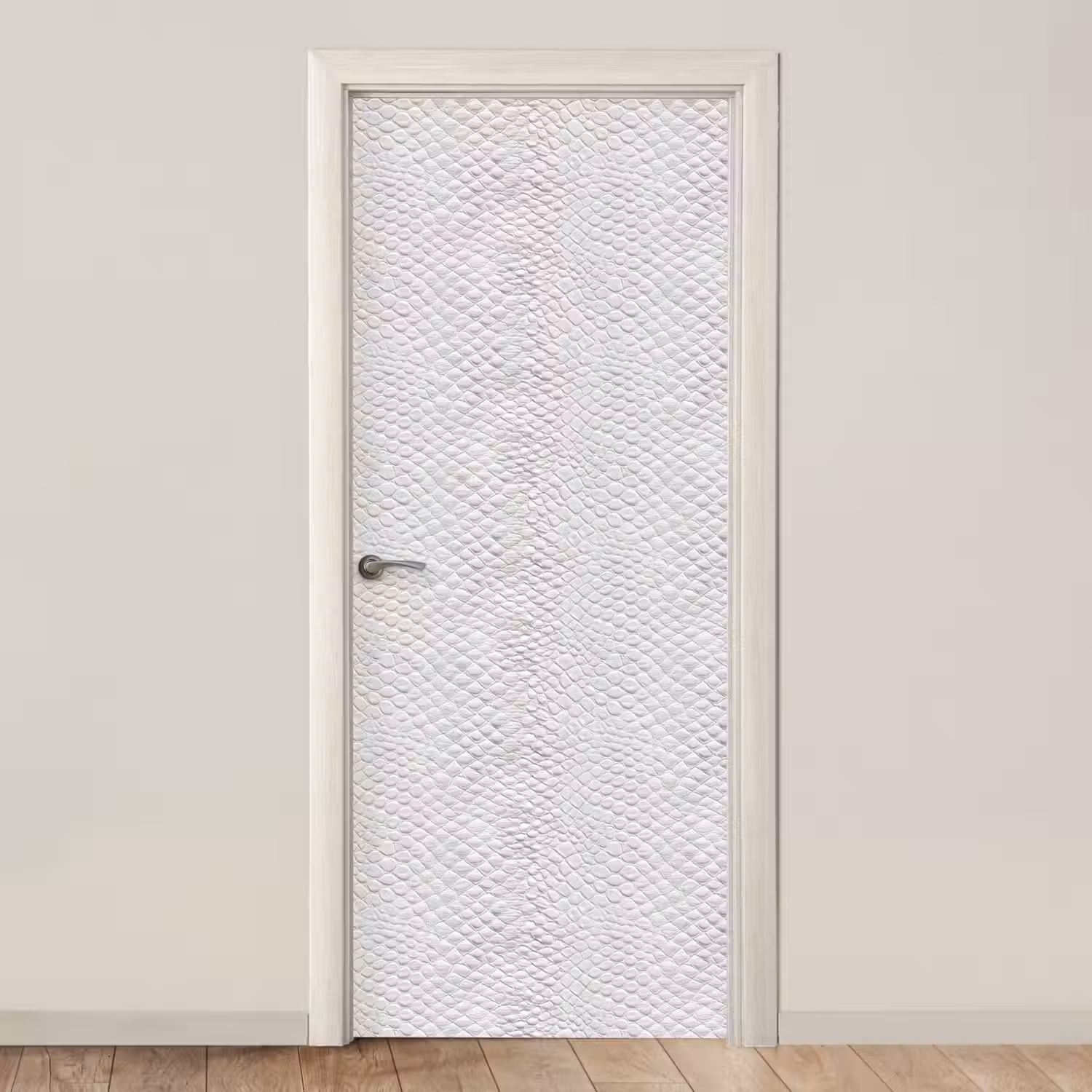Slang - Patroon - Wit deurposter klein 289 -3d_beige