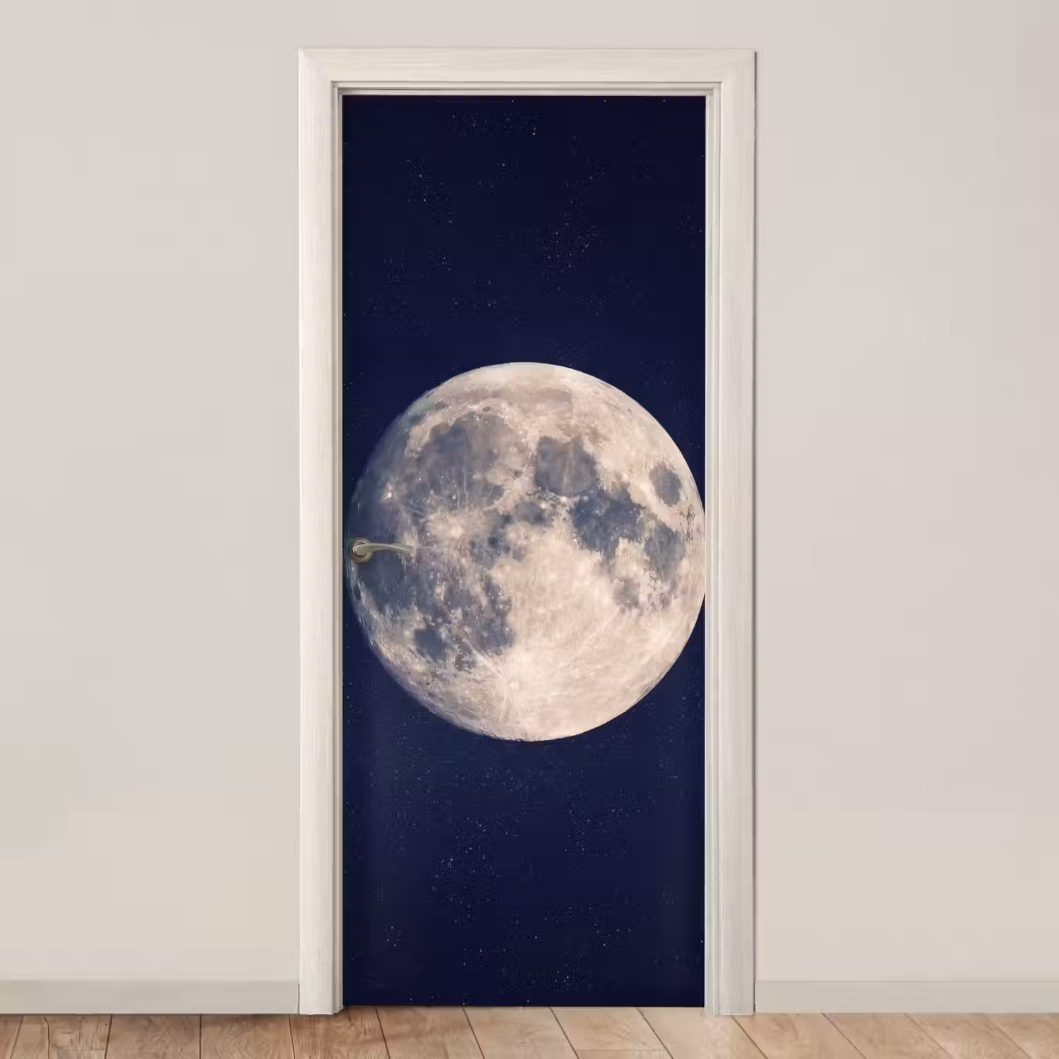 Ruimte - Maan - Kosmos deurposter klein -3d_beige