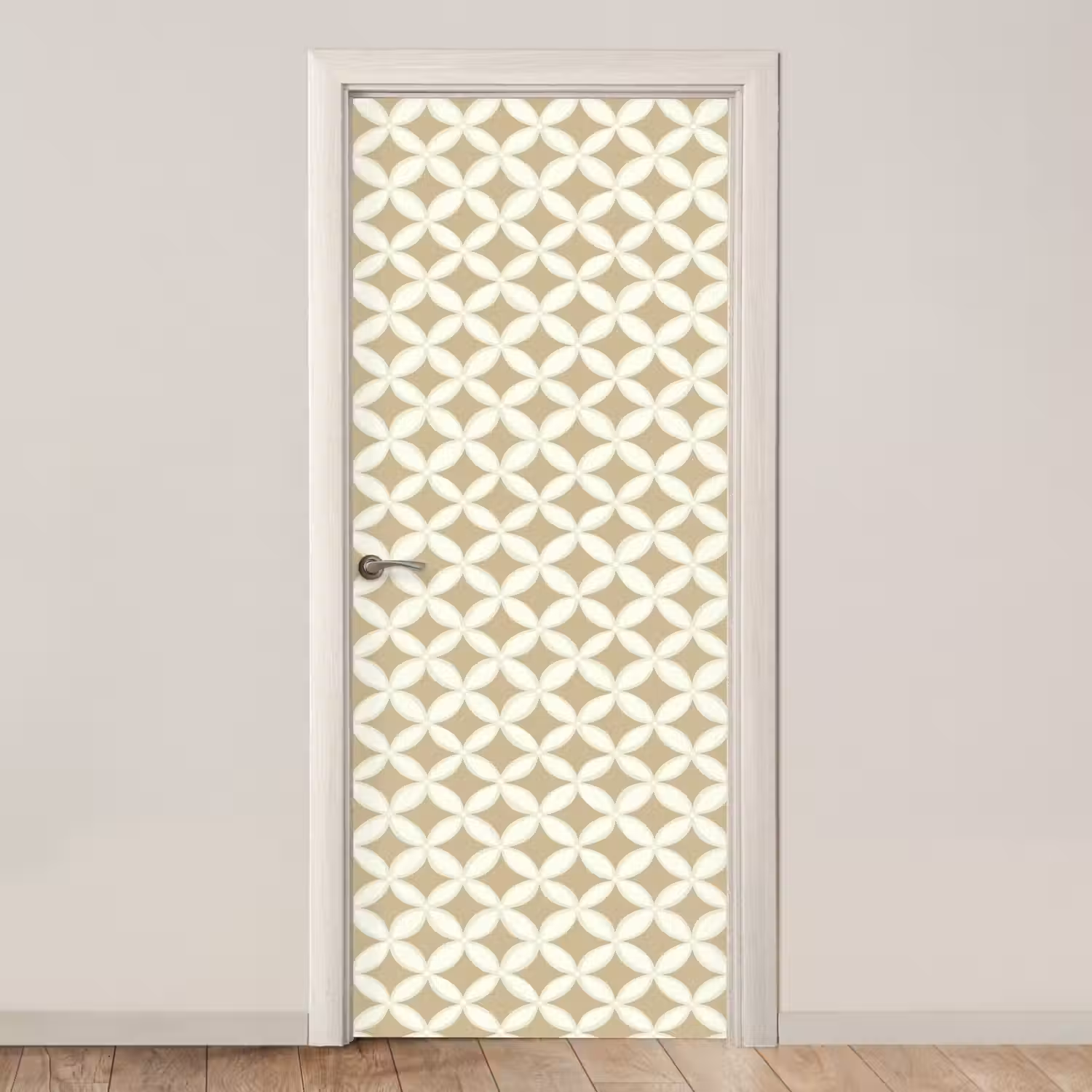 Symmetrisch - Motief - Beige deurposter klein 289 -3d_beige