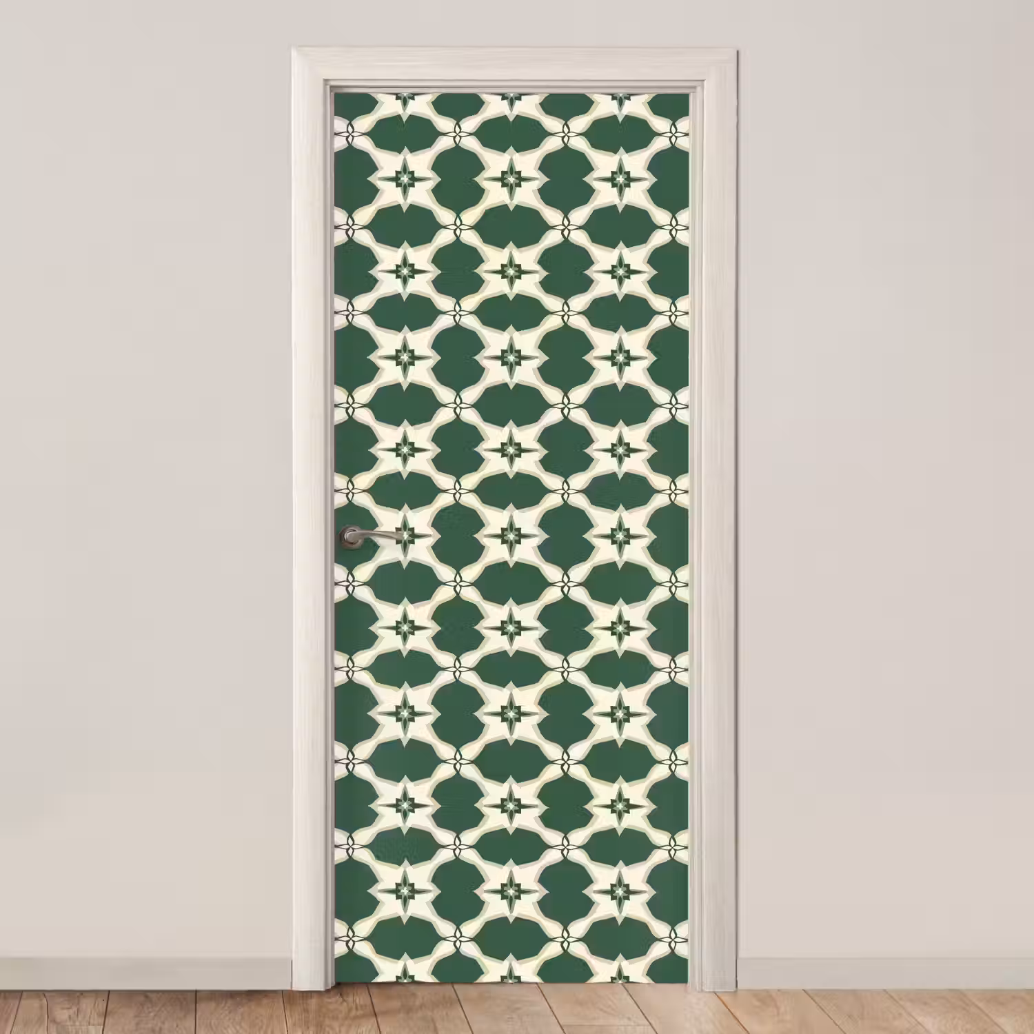Tegel - Klassiek - Groen deurposter klein 289 -3d_beige