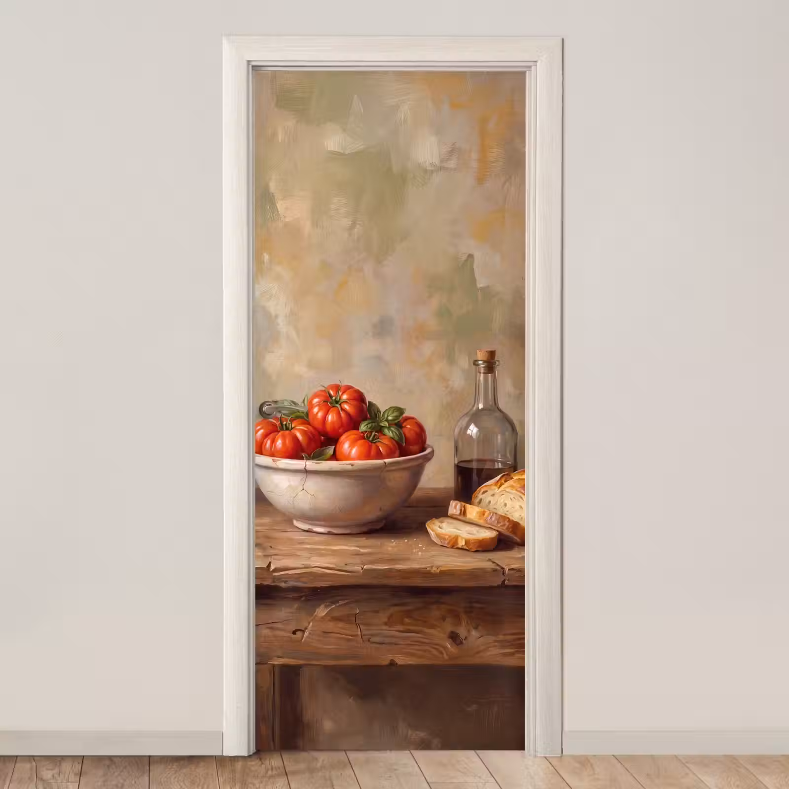 Door sticker - Tomatoes - Bowl - Food - Tomaten - Kom - Eten deurposter klein