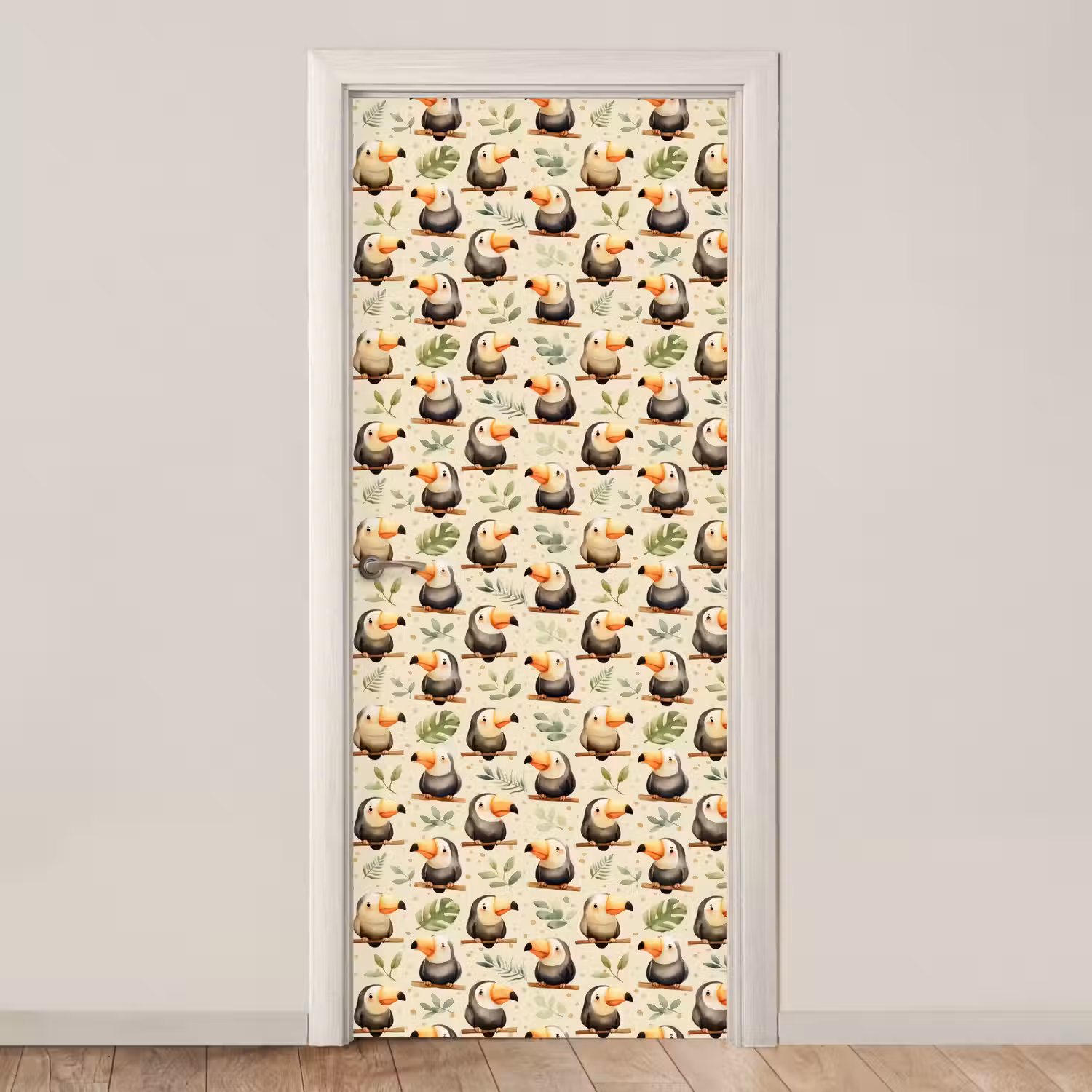 Toekans - Exotisch - Kleurrijk deurposter klein 289 -3d_beige