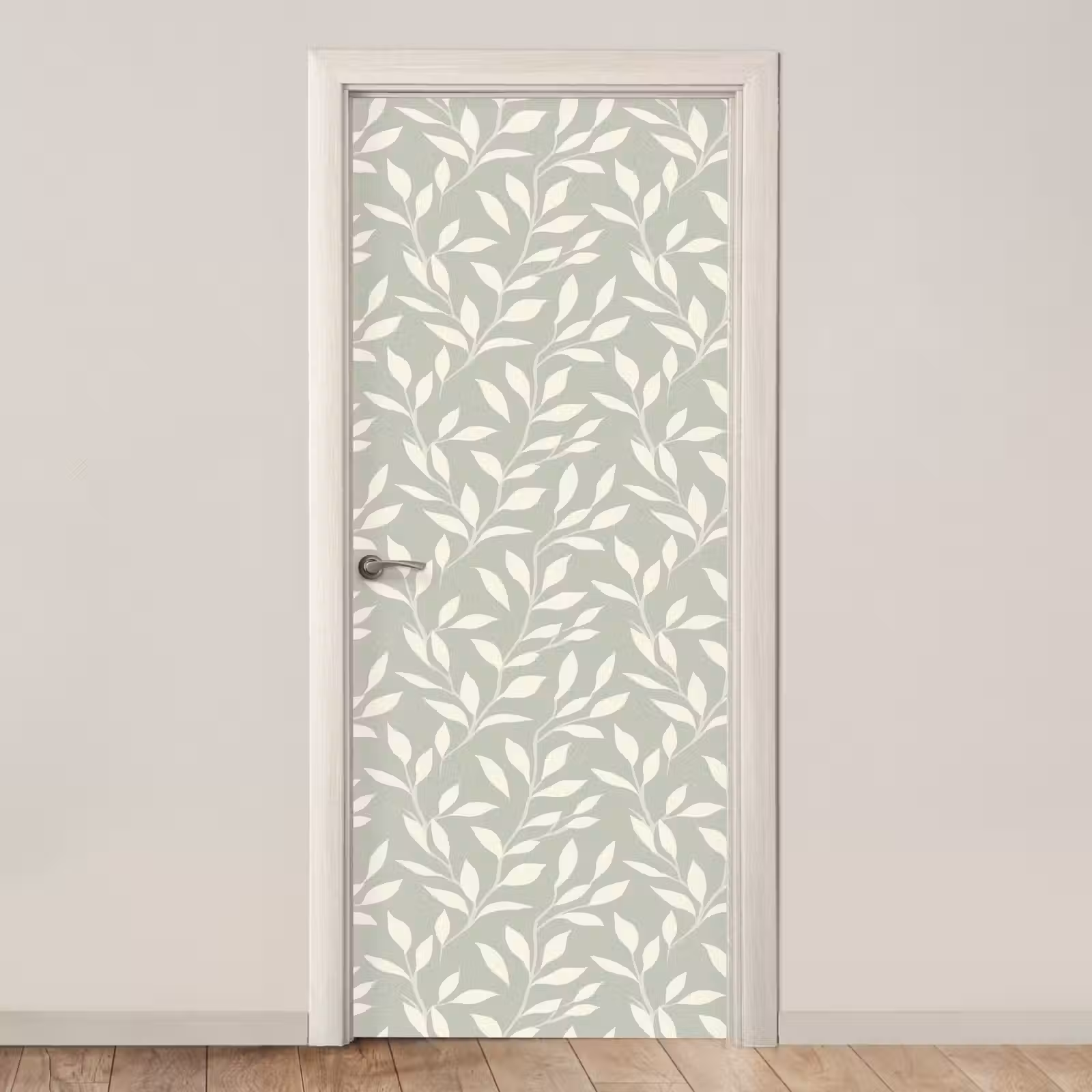 Minimalistisch - Patroon - Groen deurposter klein 289 -3d_beige
