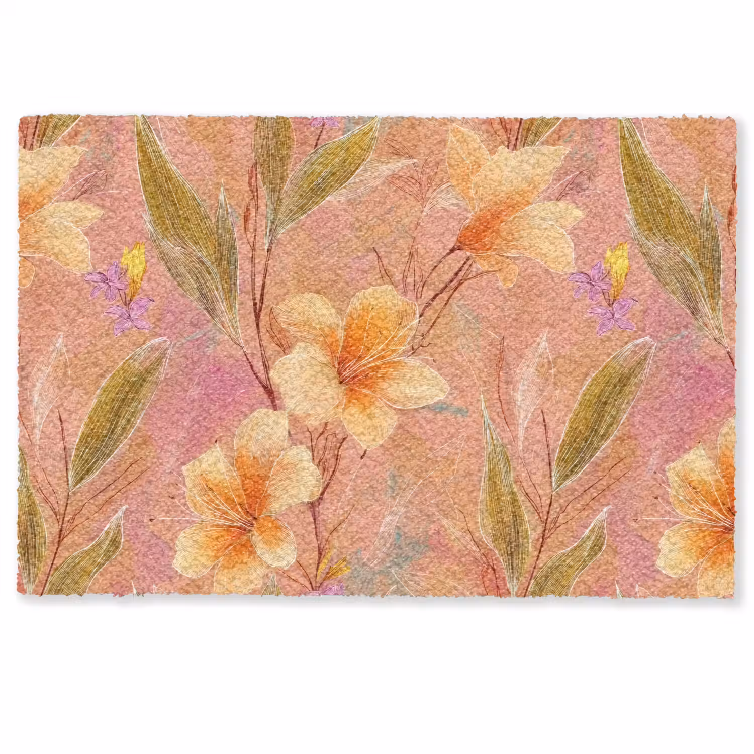 Botanisch - Bloemen - Kleurrijk Deurmat klein 898 -zkaufland3d