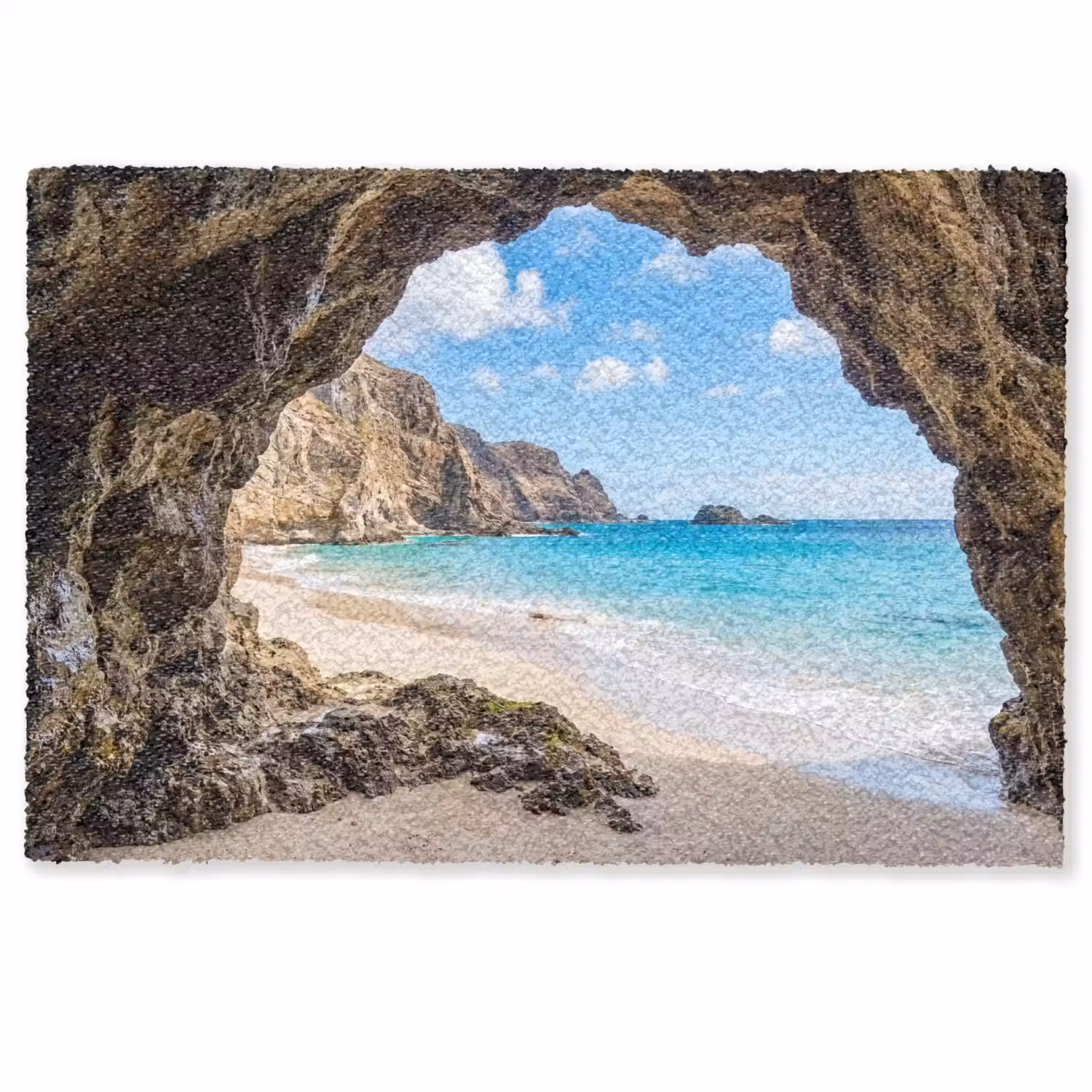 Grot - Strand - Zee - Blauw Deurmat klein -zkaufland3d