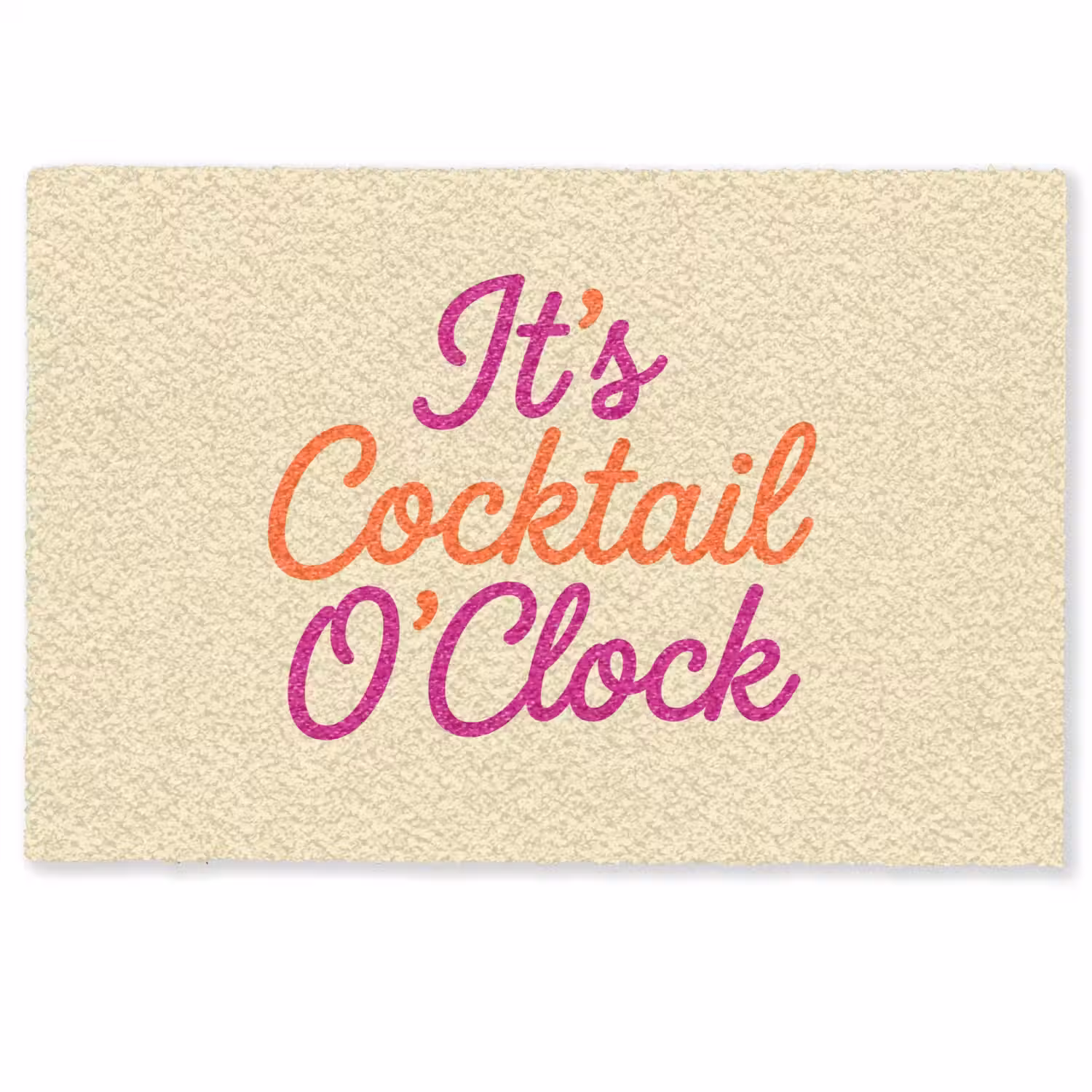 Cocktail O'Clock - Geel - Retro Deurmat klein -zkaufland3d