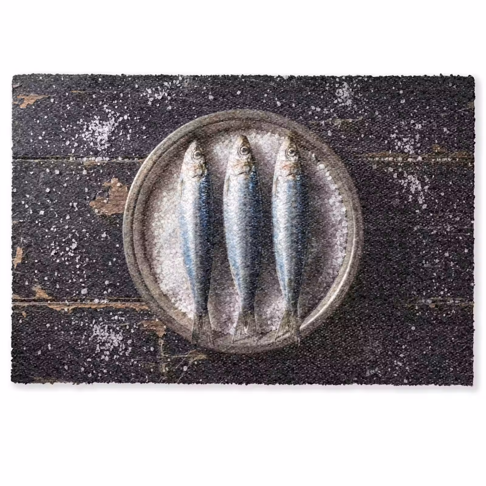 Doormat - Fish - Salt - Food - Vis - Zout - Eten Deurmat klein