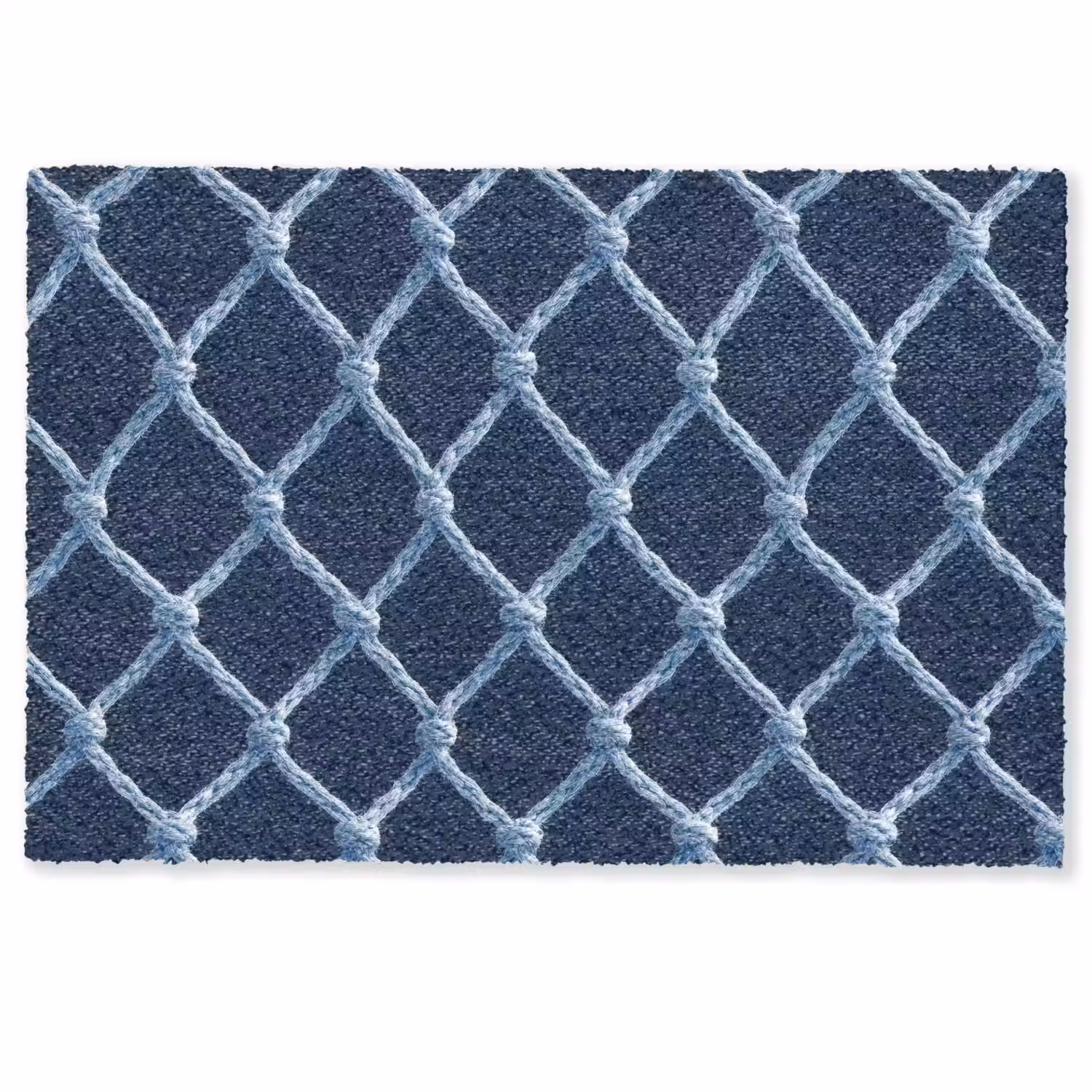 Visnet - Touw - Patroon - Marineblauw Deurmat klein 898 -zkaufland3d