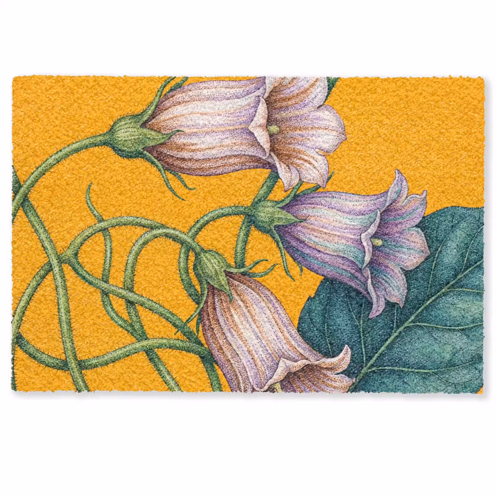 Doormat - Flowers - Botanical - Yellow - Bloemen - Botanisch - Geel Deurmat klein