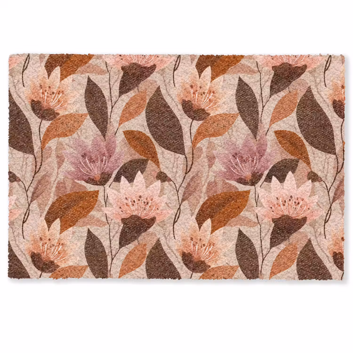 Bloemen - Bladeren - Bruin Deurmat klein 898 -zkaufland3d