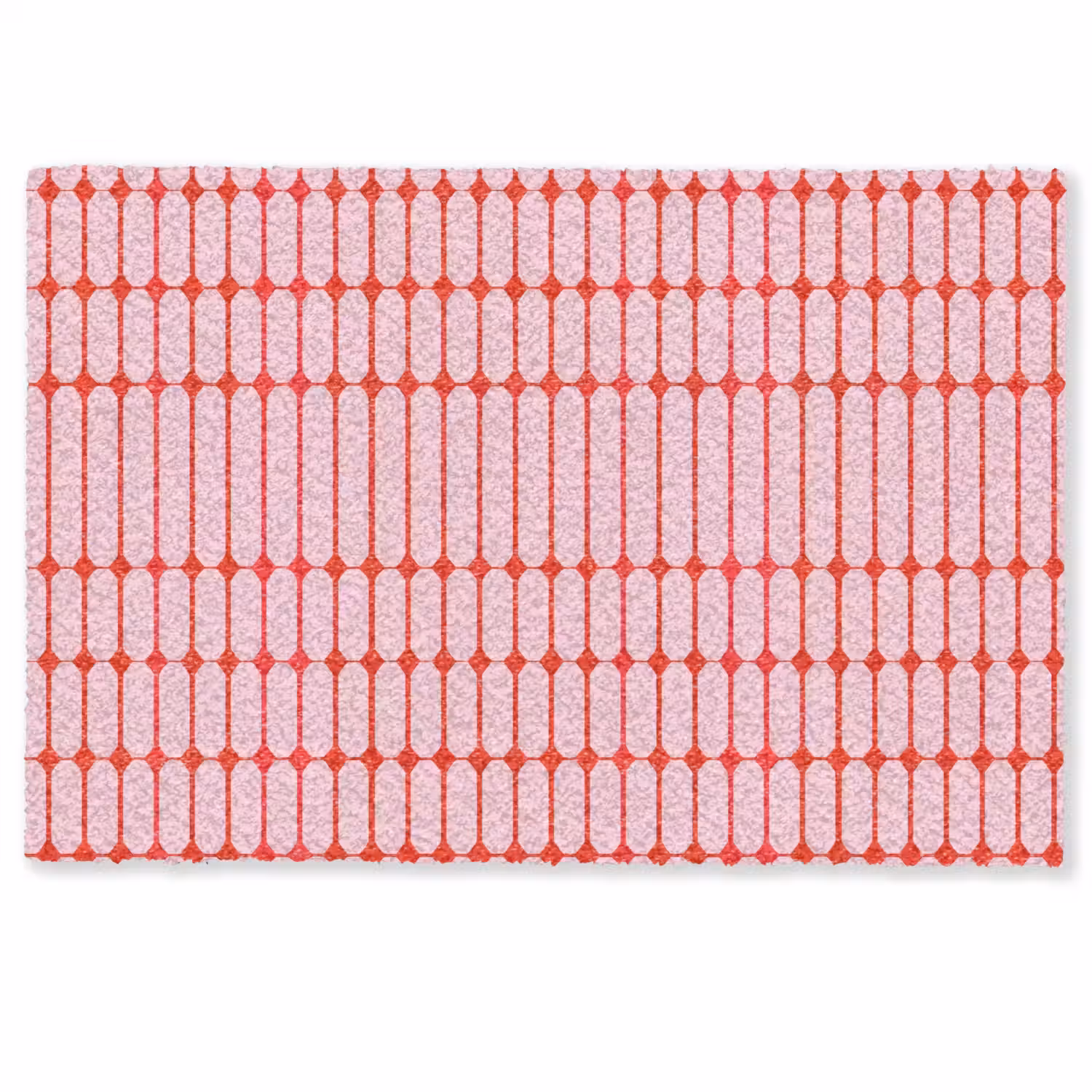 Geometrisch - Minimalistisch - Rood - Roze Deurmat klein 898 -zkaufland3d