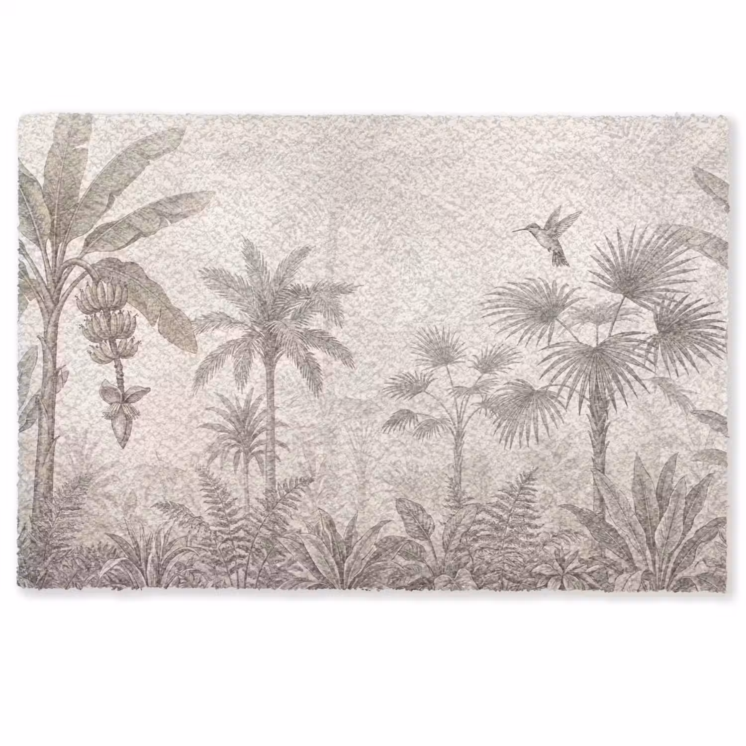 Jungle - Banenboom - Kolibrie - Beige Deurmat klein -zkaufland3d