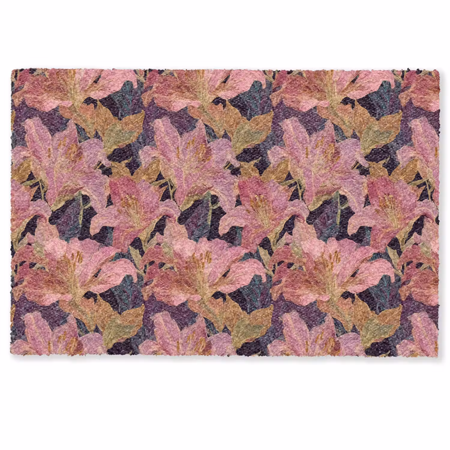 Lelies - Patroon - Roze - Goud Deurmat klein 898 -zkaufland3d