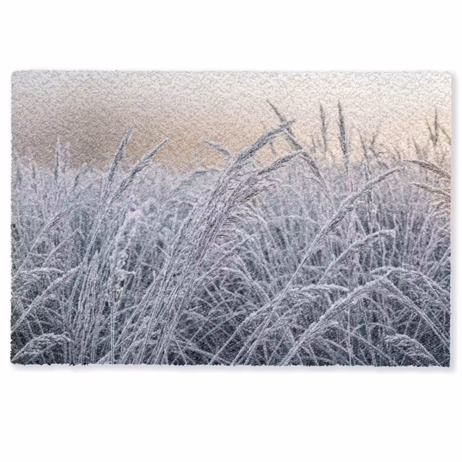 Rijp - Gras - Kristallen - Winter - Minimalistisch Deurmat klein -zkaufland3d