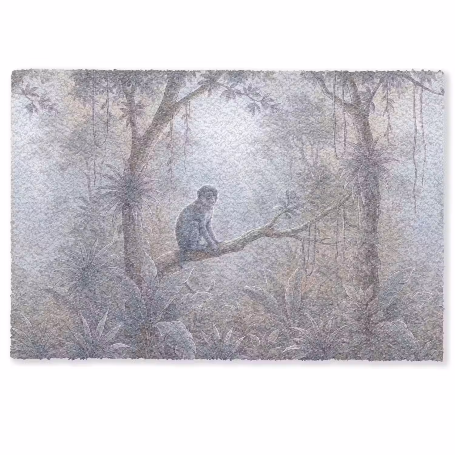 Aap - Boom - Jungle - Natuur - Grijs Deurmat klein -zkaufland3d