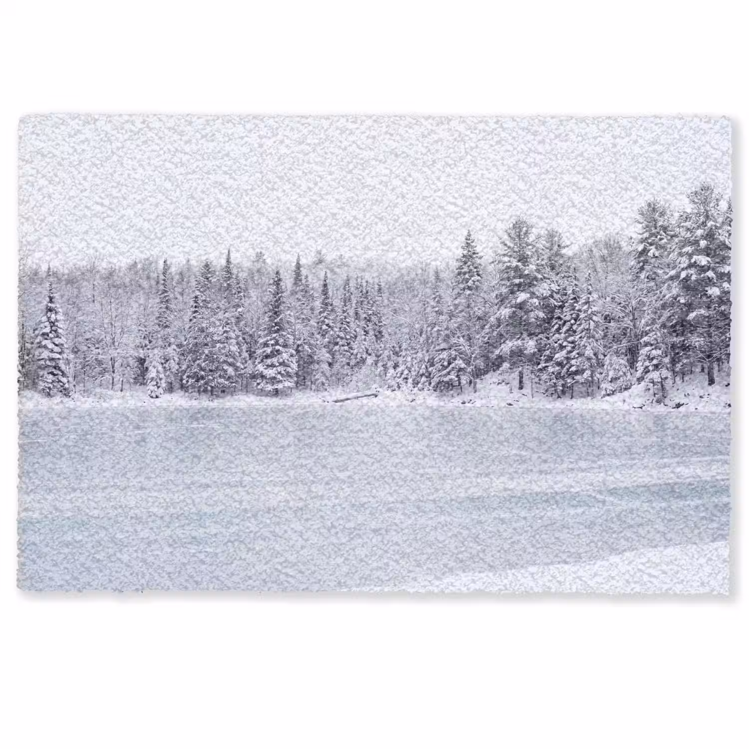 Meer - Dennen - IJs - Winter - Rustgevend Deurmat klein -zkaufland3d