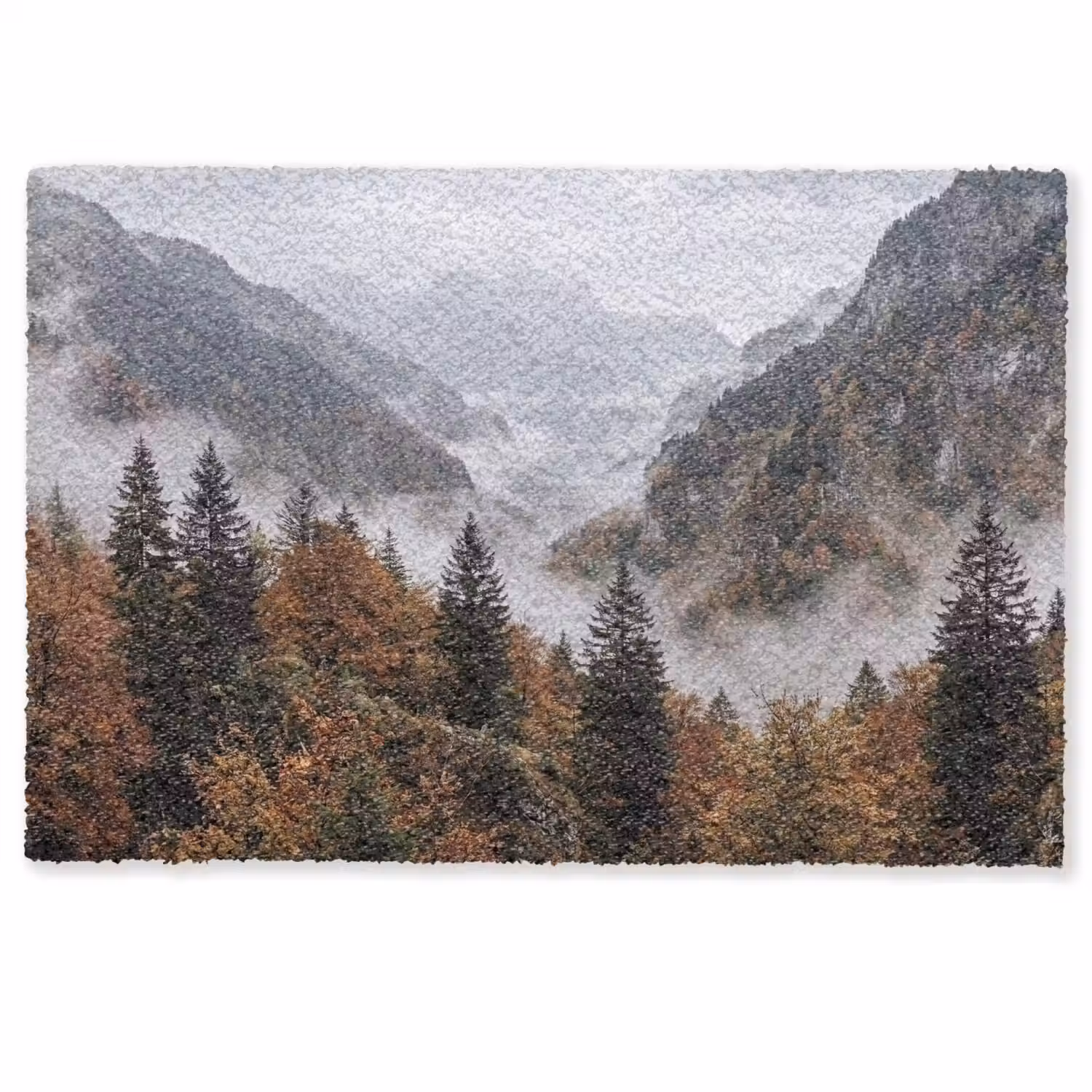 Bergen - Vallei - Mist - Herfst - Natuur Deurmat klein -zkaufland3d