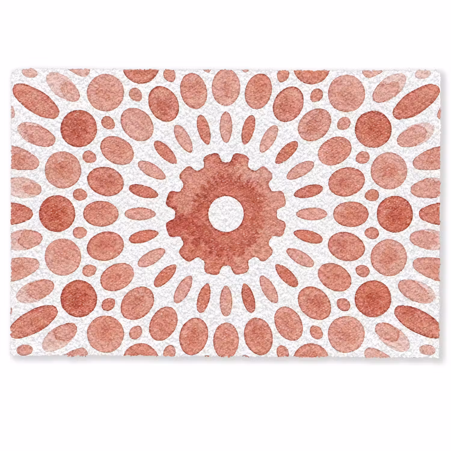 Patroon - Cirkels - Abstract - Modern - Rood Deurmat klein -zkaufland3d
