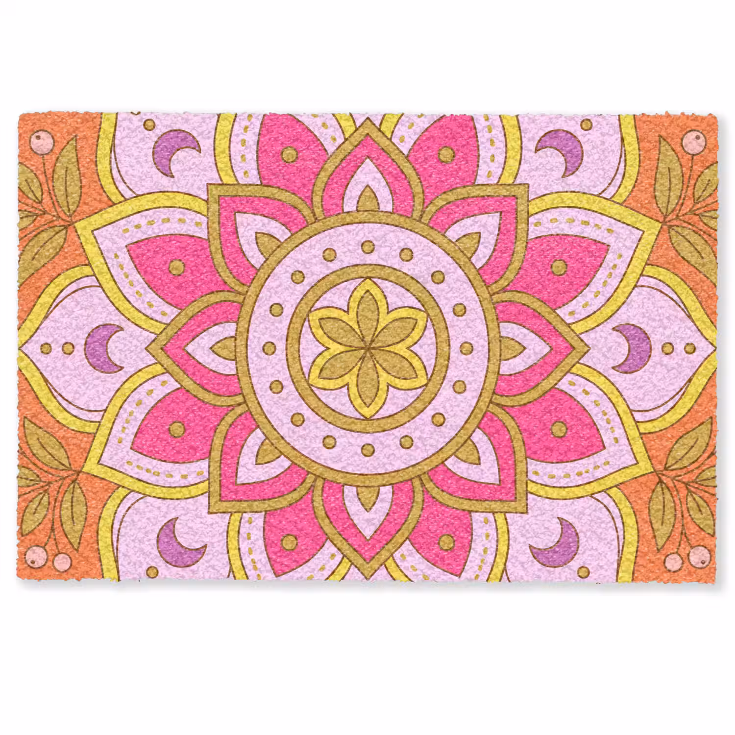 Patroon - Bloemmotief - Decoratie - Abstract - Roze Deurmat klein -zkaufland3d