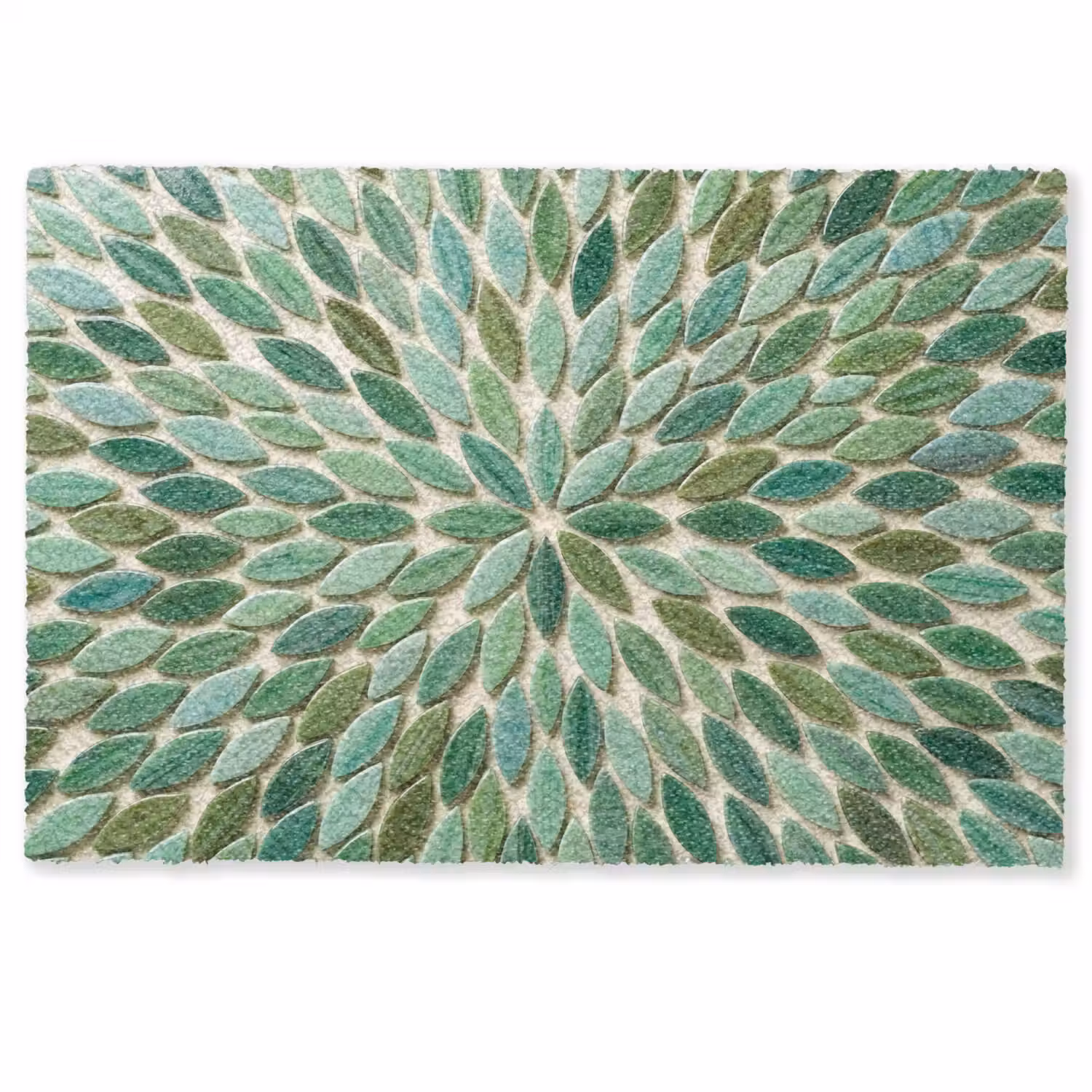 Patroon - Blad - Groen - Abstract Deurmat klein -zkaufland3d
