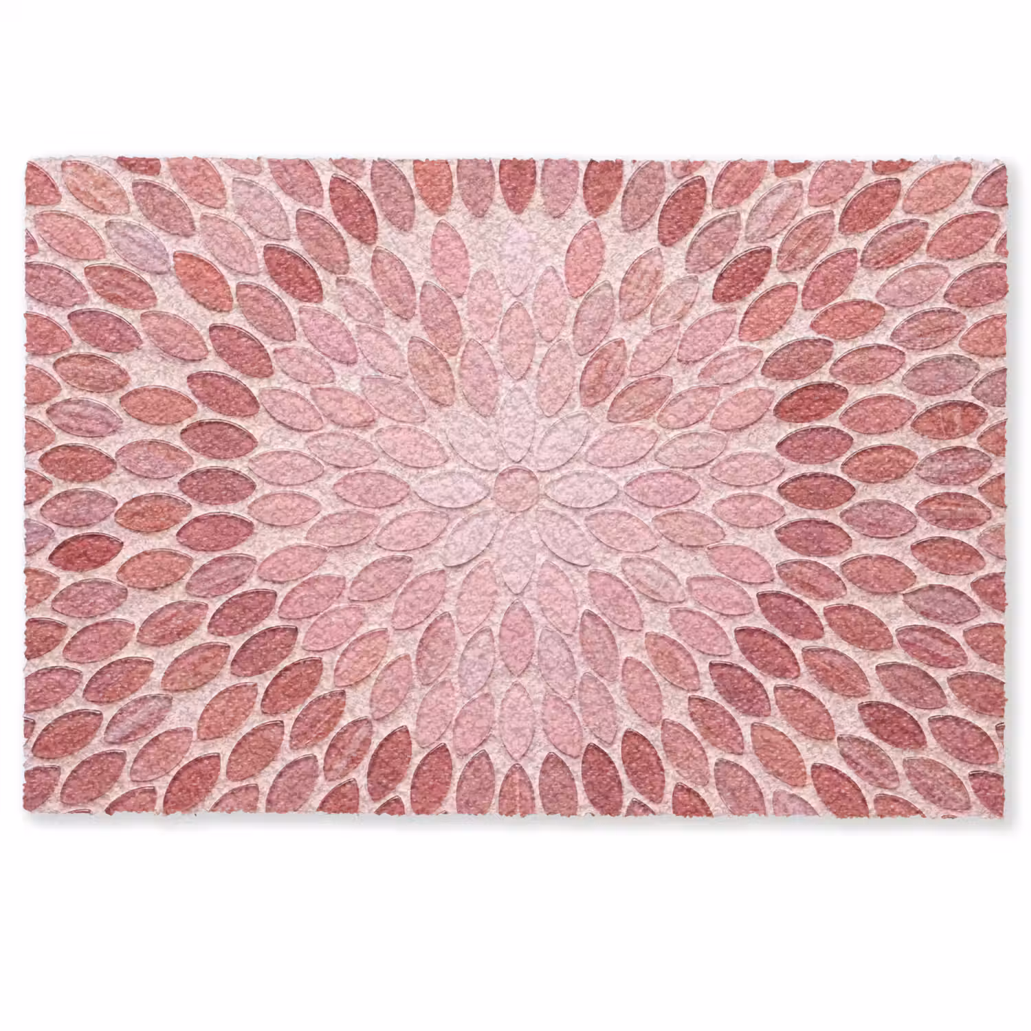 Patroon - Mozaïek - Ovaal - Abstract - Roze Deurmat klein -zkaufland3d