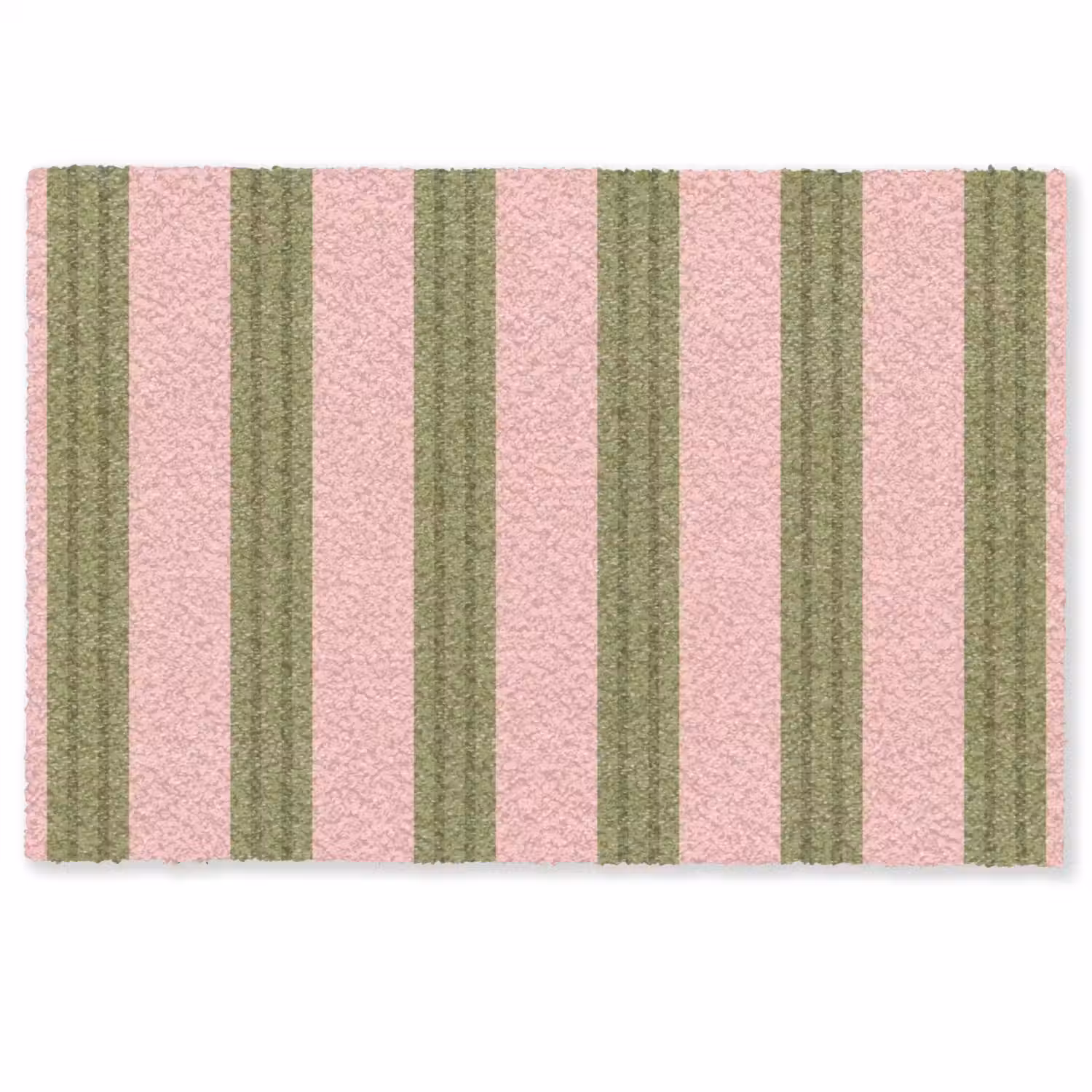 Patroon - Strepen - Abstract - Roze - Groen Deurmat klein -zkaufland3d