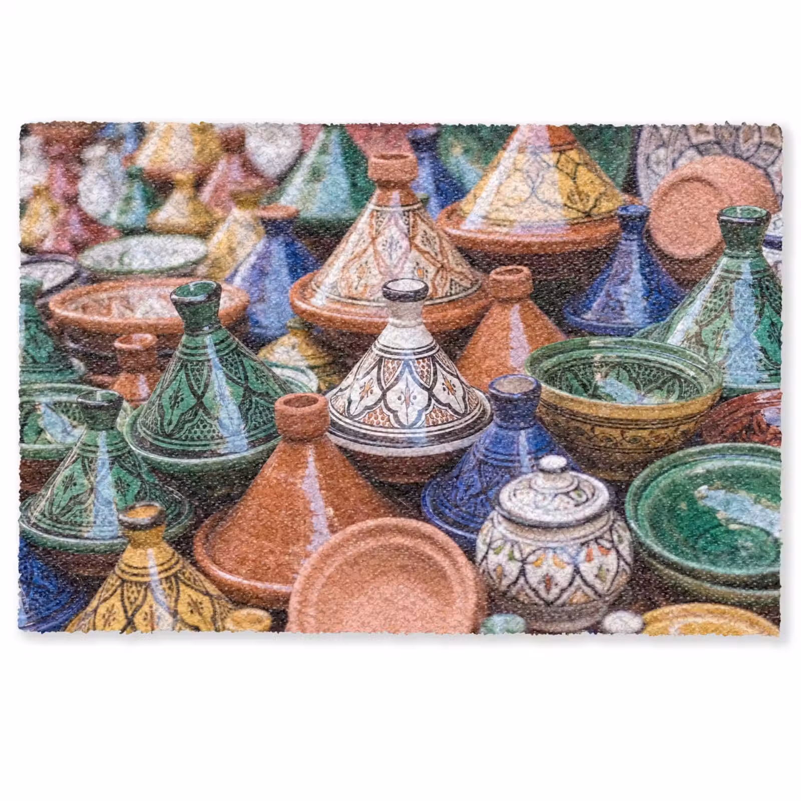 Doormat - Pottery - Colorful - Pattern - Aardewerk - Kleurrijk - Patroon Deurmat klein