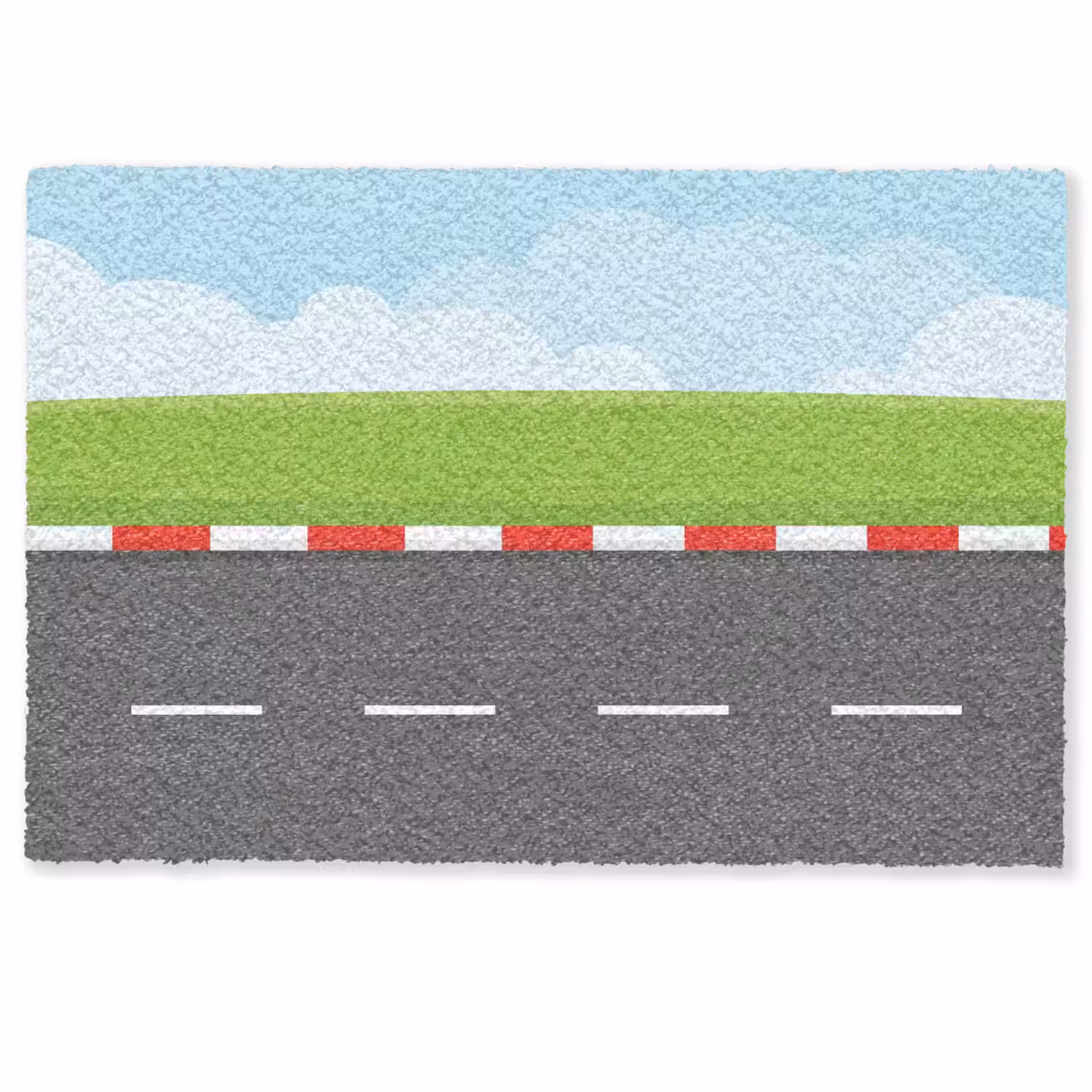 Racebaan - Illustratie - Sport - Kleurrijk Deurmat klein -zkaufland3d