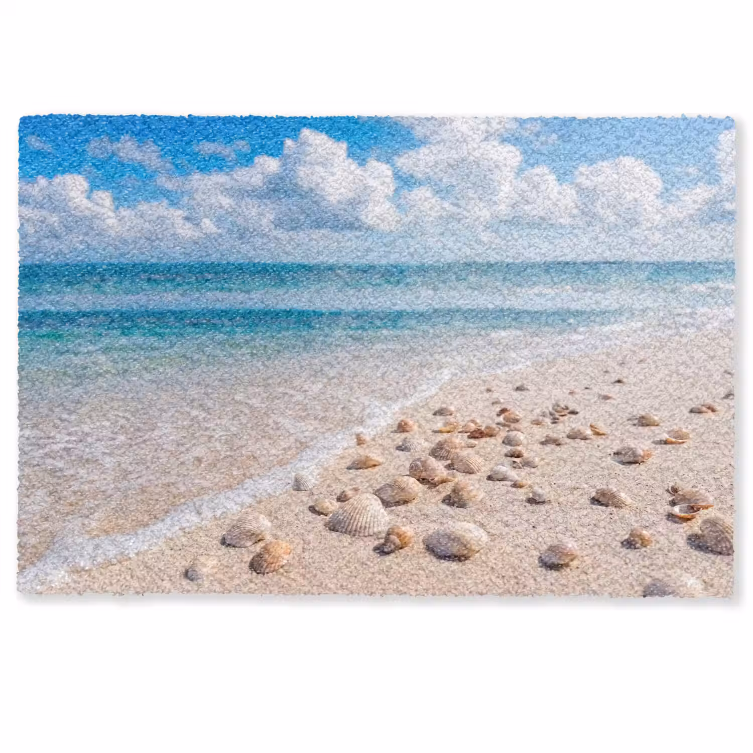 Schelpen - Strand - Natuur - Beige Deurmat klein -zkaufland3d