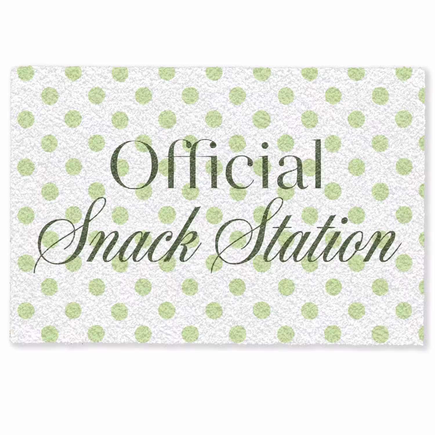 Snack Station - Groen - Stippen Deurmat klein -zkaufland3d
