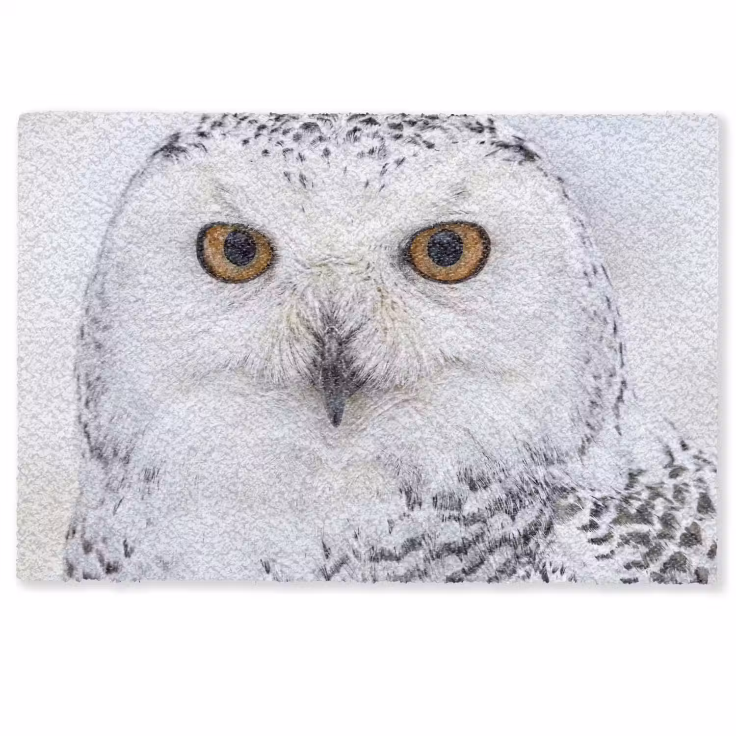 Sneeuwuil - Oog - Wildlife - Wit Deurmat klein -zkaufland3d