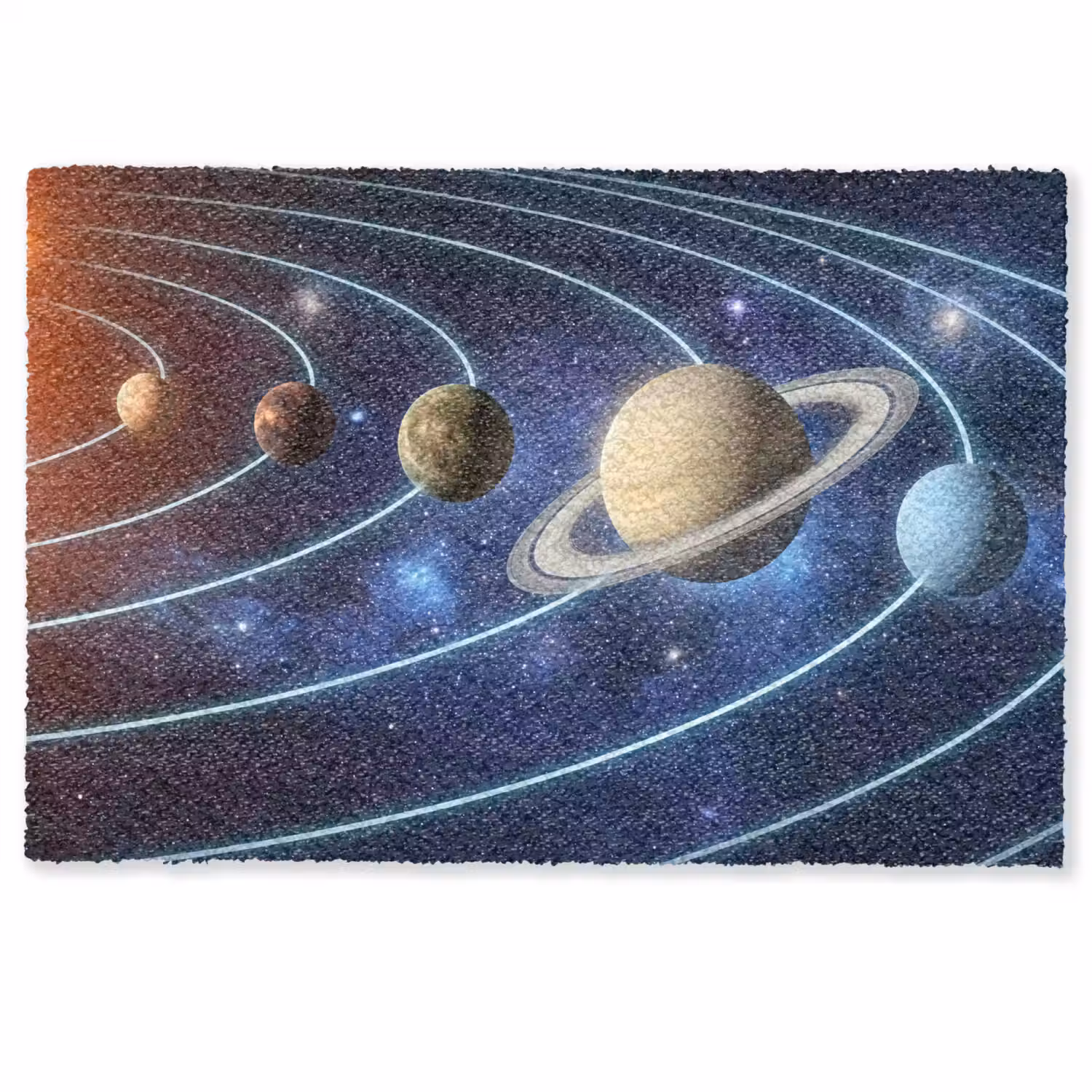 Ruimte - Zonnestelsel - Blauw Deurmat klein -zkaufland3d