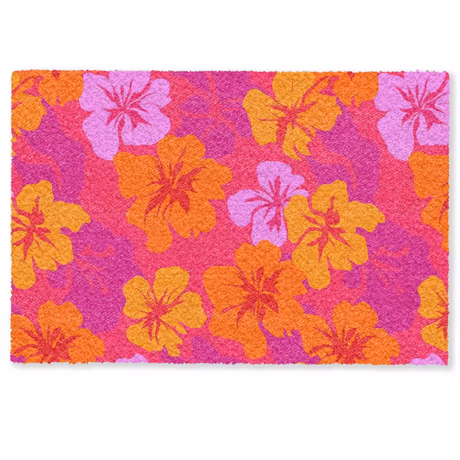 Zomers - Hibiscus - Kleurrijk Deurmat klein 898 -zkaufland3d