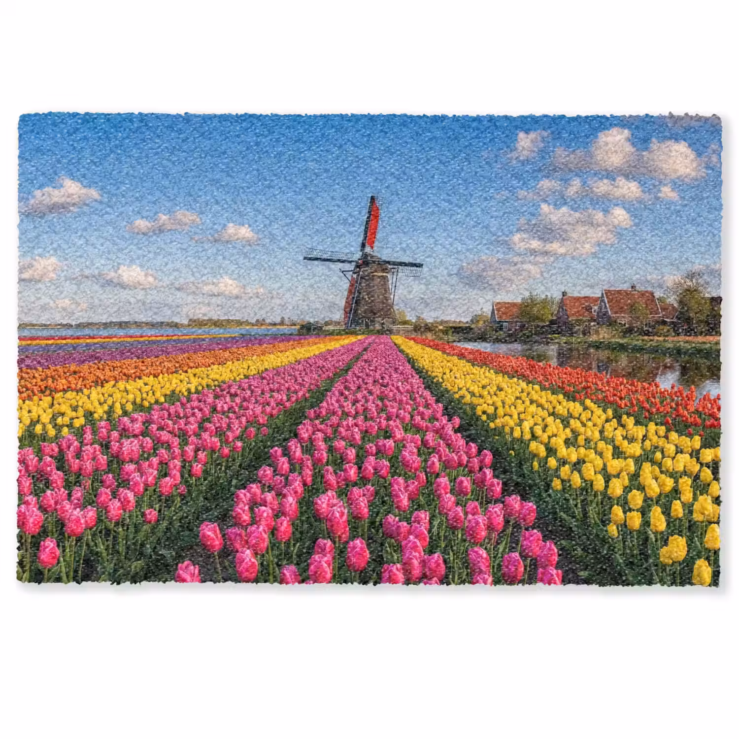 Tulpen - Holland - Molen - Kleurrijk Deurmat klein -zkaufland3d