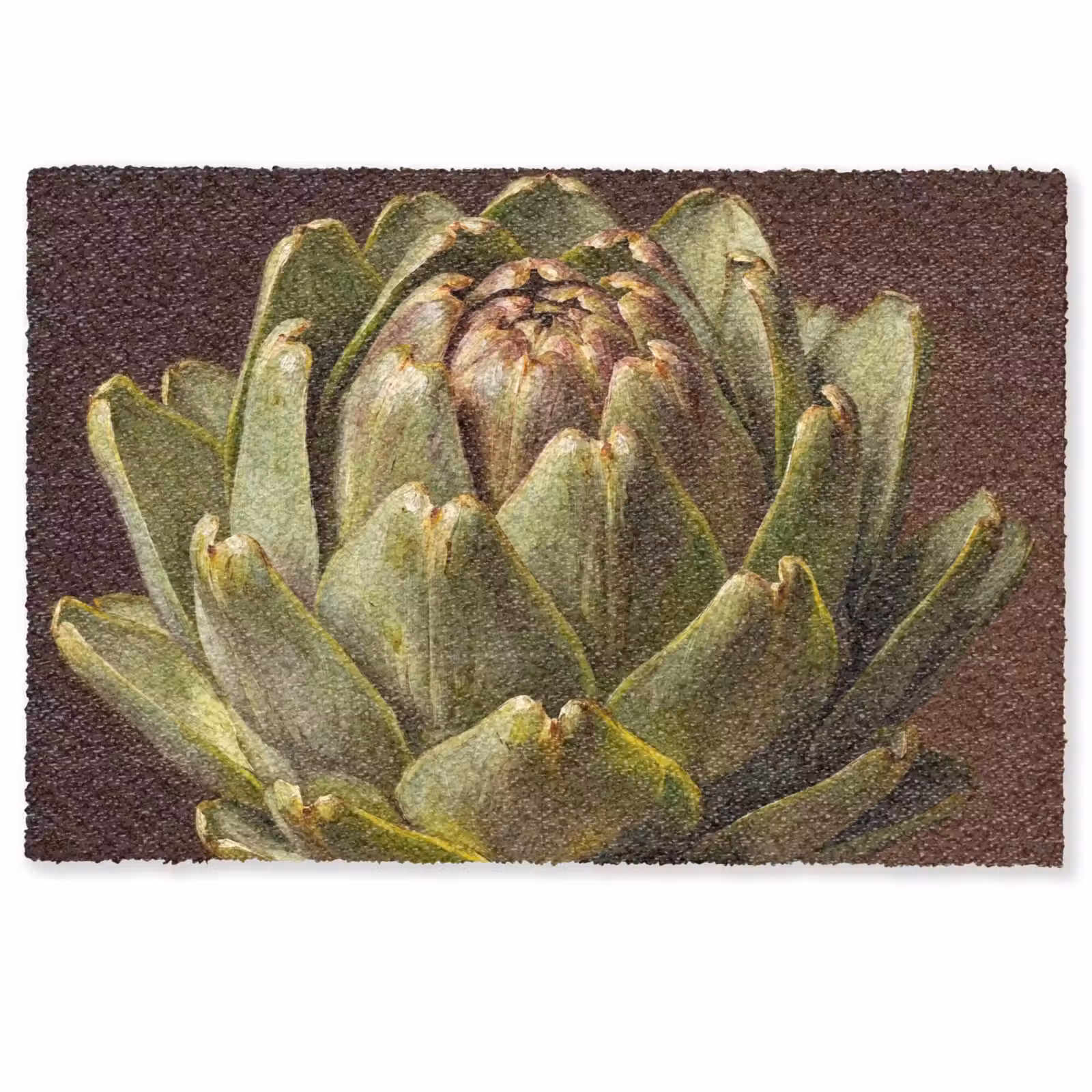 Doormat - Vegetable - Artichoke - Green - Groente - Artisjok - Groen Deurmat klein