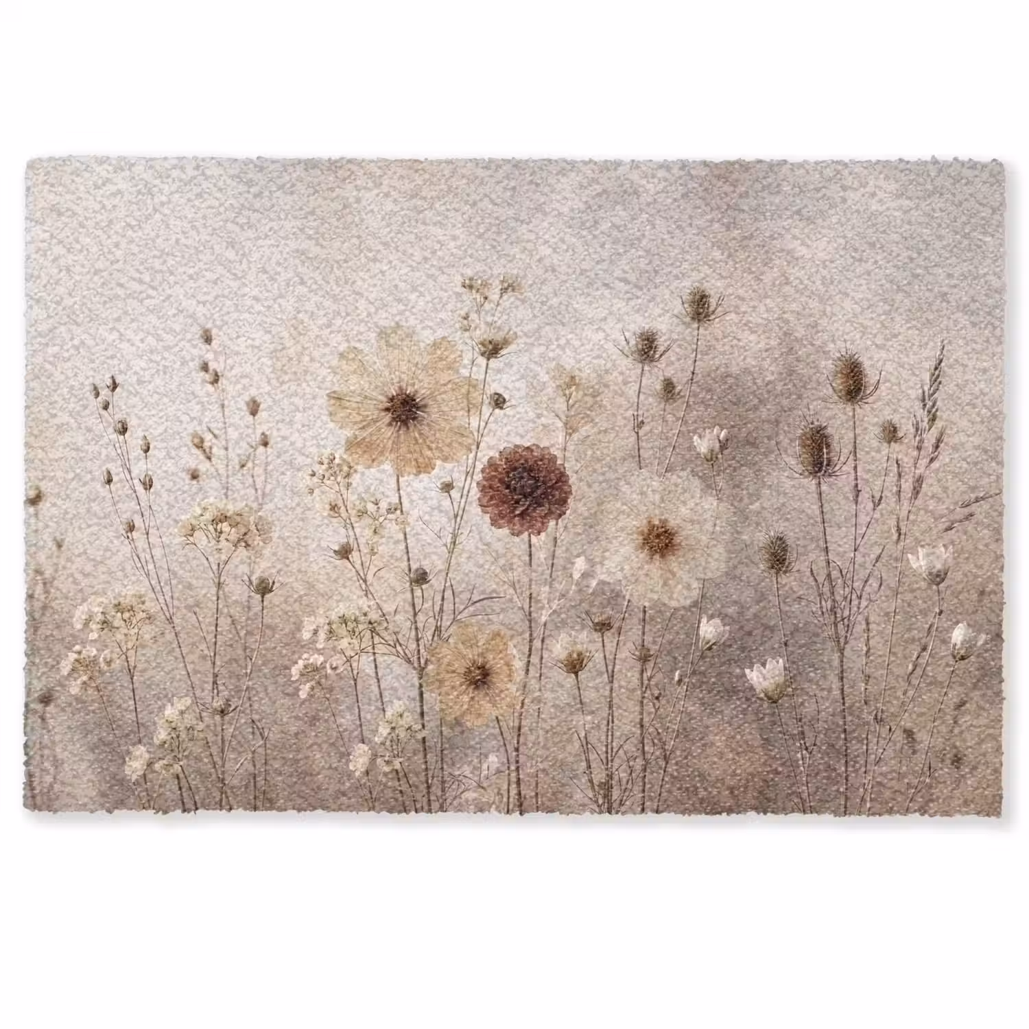 Wilde bloemen - Botanisch - Vintage - Natuur - Rustiek Deurmat klein -zkaufland3d
