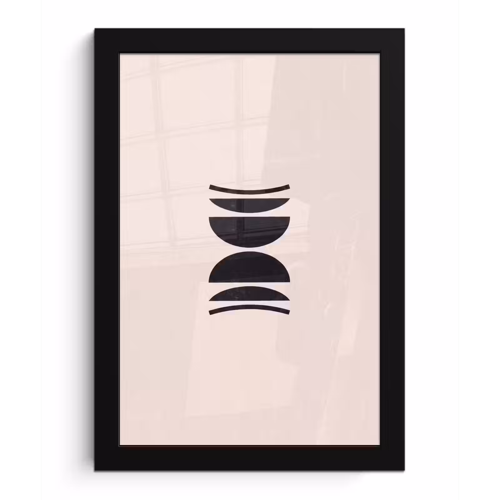 Framed Prints - Abstract - Shapes - Black - Abstract - Vormen - Zwart fotolijst zwart zonder passe partout klein