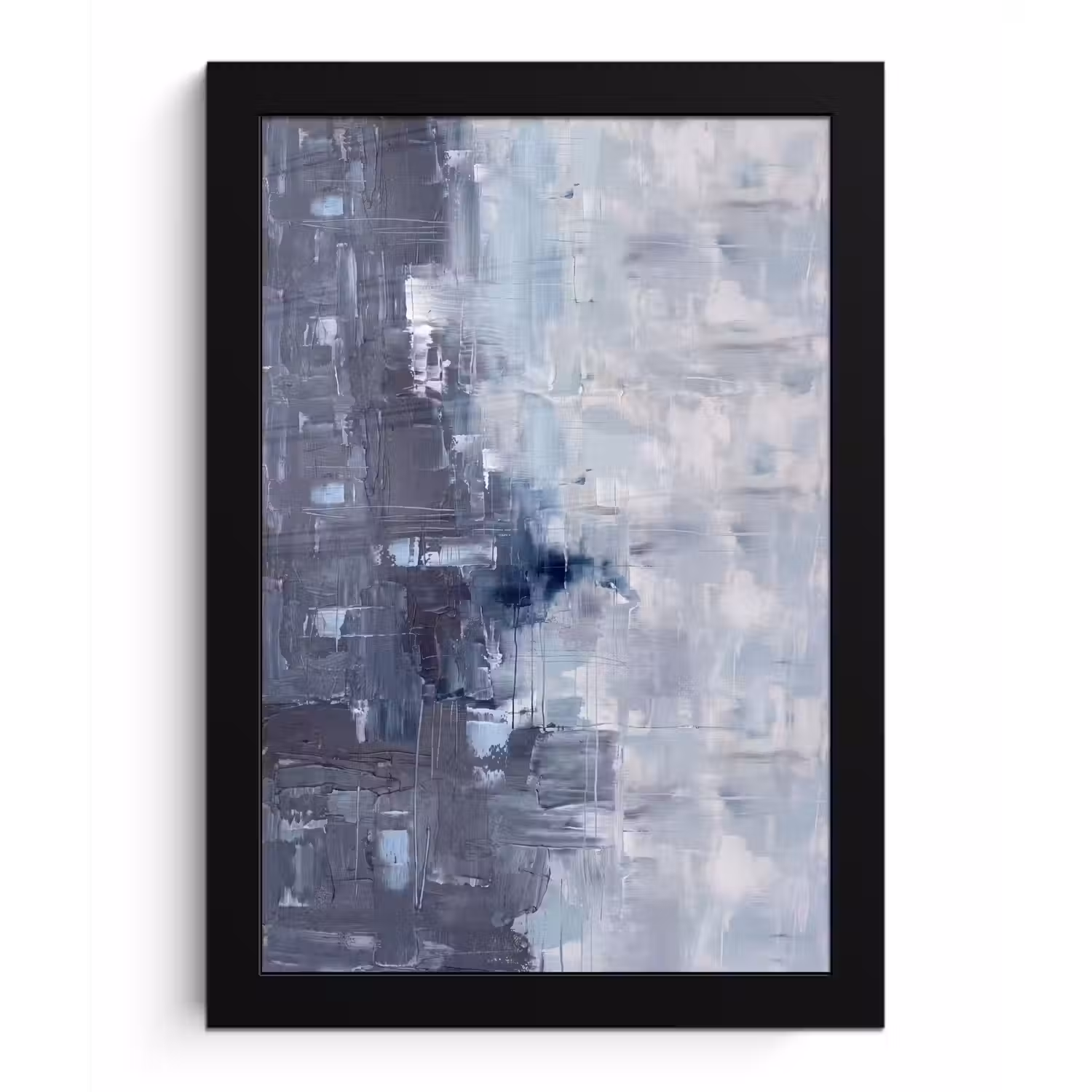 Abstract - Textuur - Kunst - Modern - Blauw fotolijst zwart zonder passe partout klein -3d