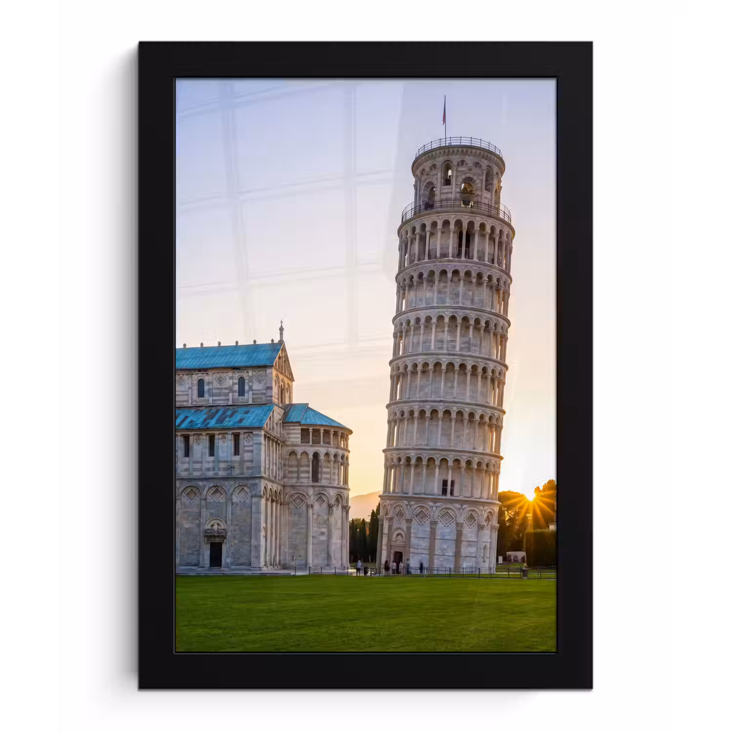 Architectuur - Toren - Pisa - Italië - Zonsondergang fotolijst zwart zonder passe partout klein -3d