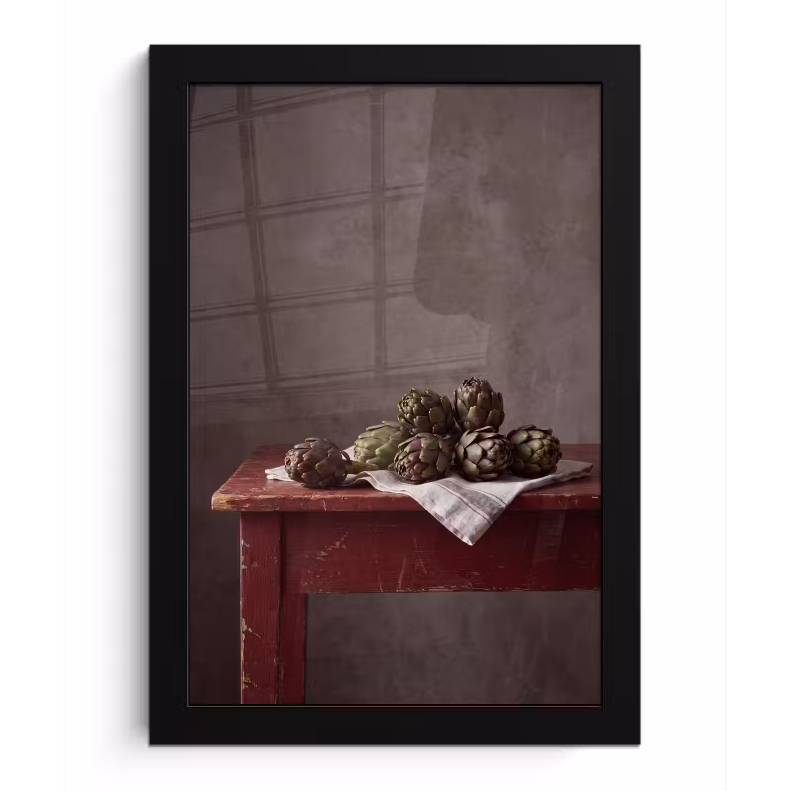 Framed Prints - Artichoke - Food - Rustic - Artisjok - Eten - Rustiek fotolijst zwart zonder passe partout klein