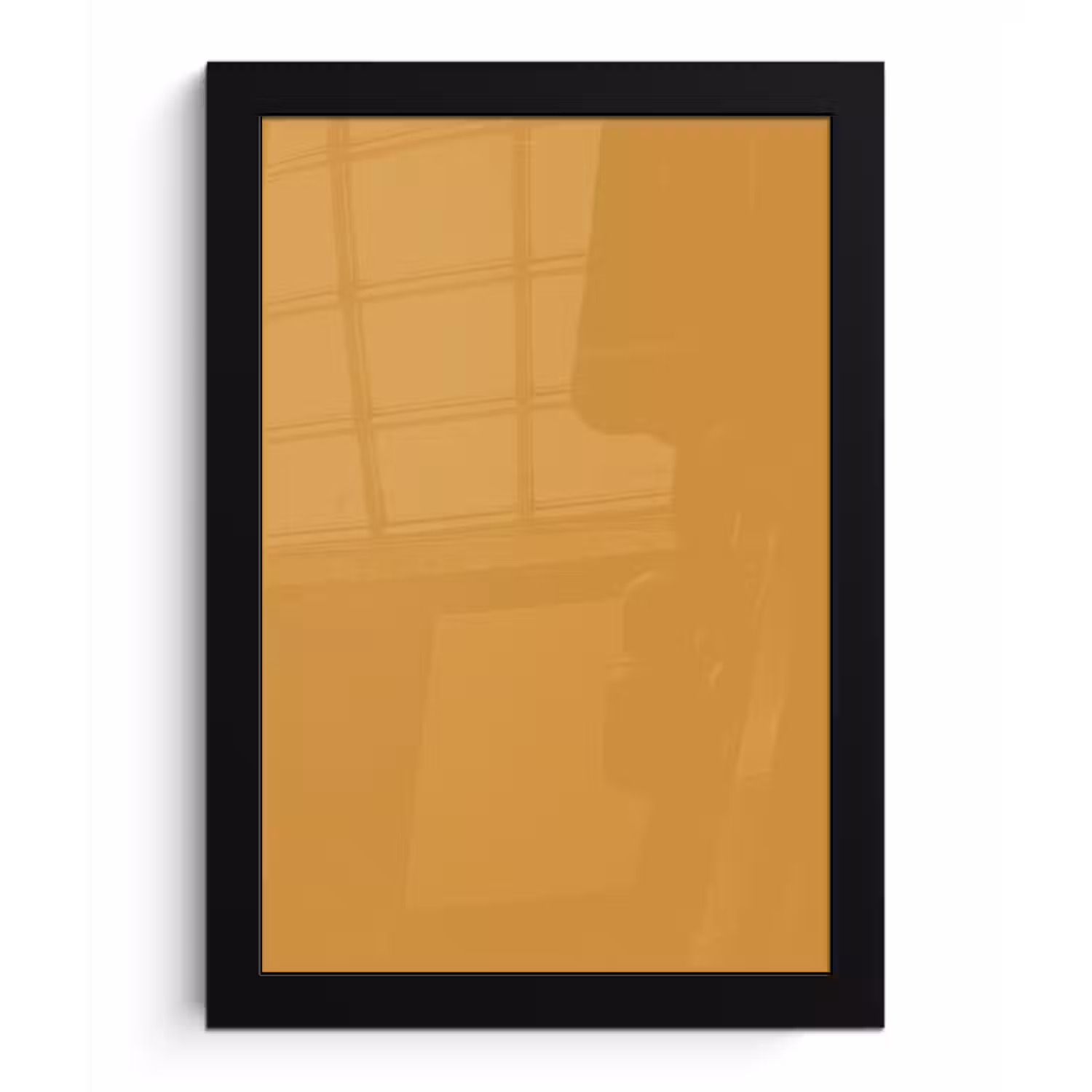 Autumn - Mustard - Geel fotolijst zwart zonder passe partout klein 224 -3d