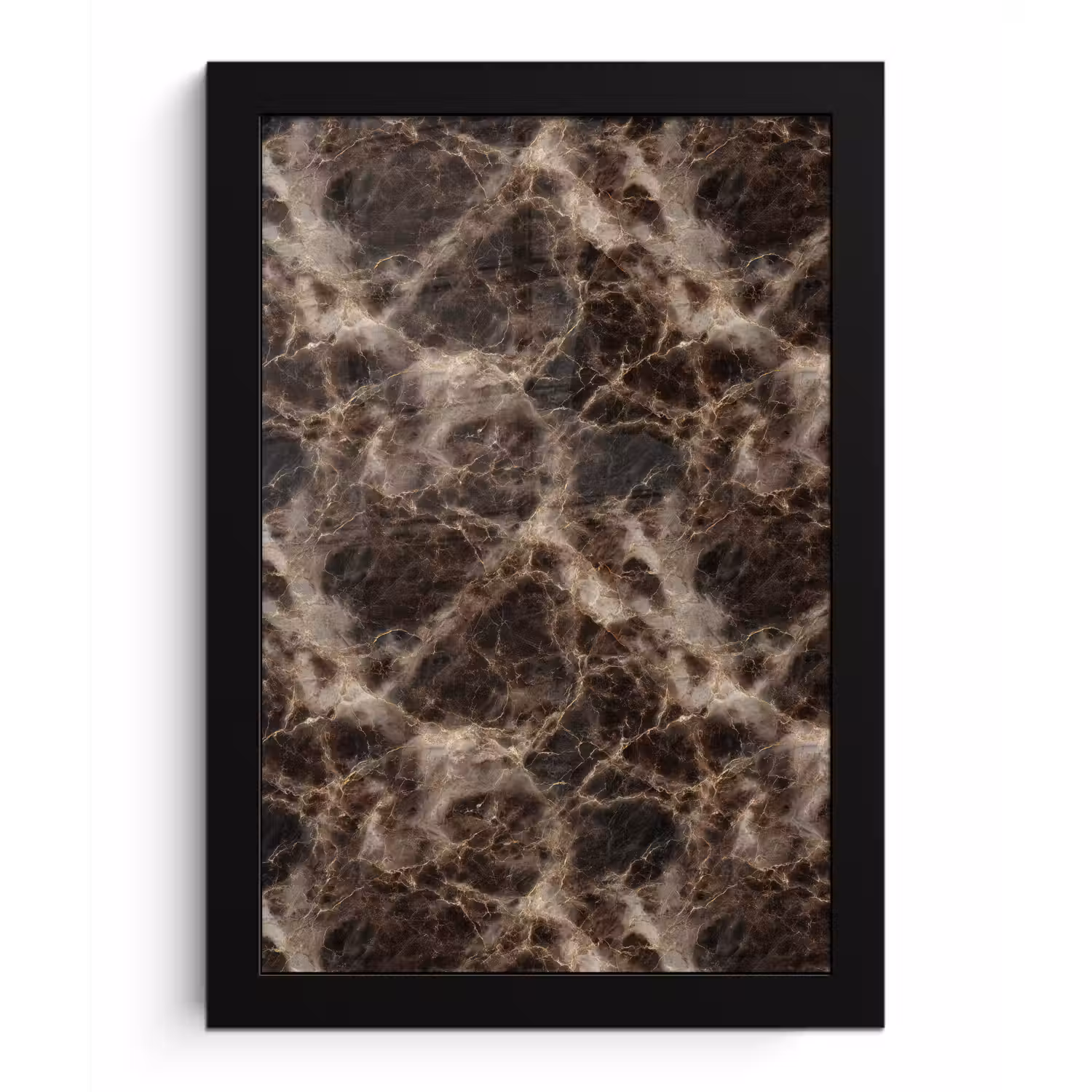 Bruin - Goud - Marmer fotolijst zwart zonder passe partout klein 224 -3d