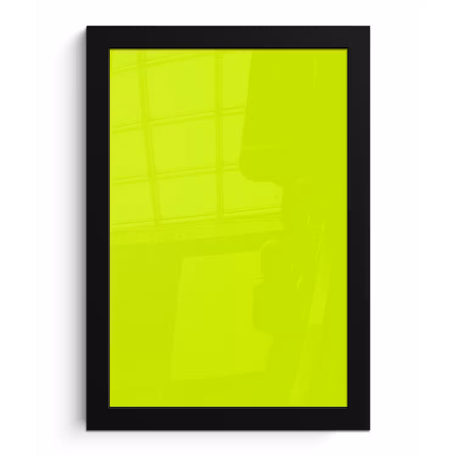 Electric - Lemon - Geel fotolijst zwart zonder passe partout klein 224 -3d