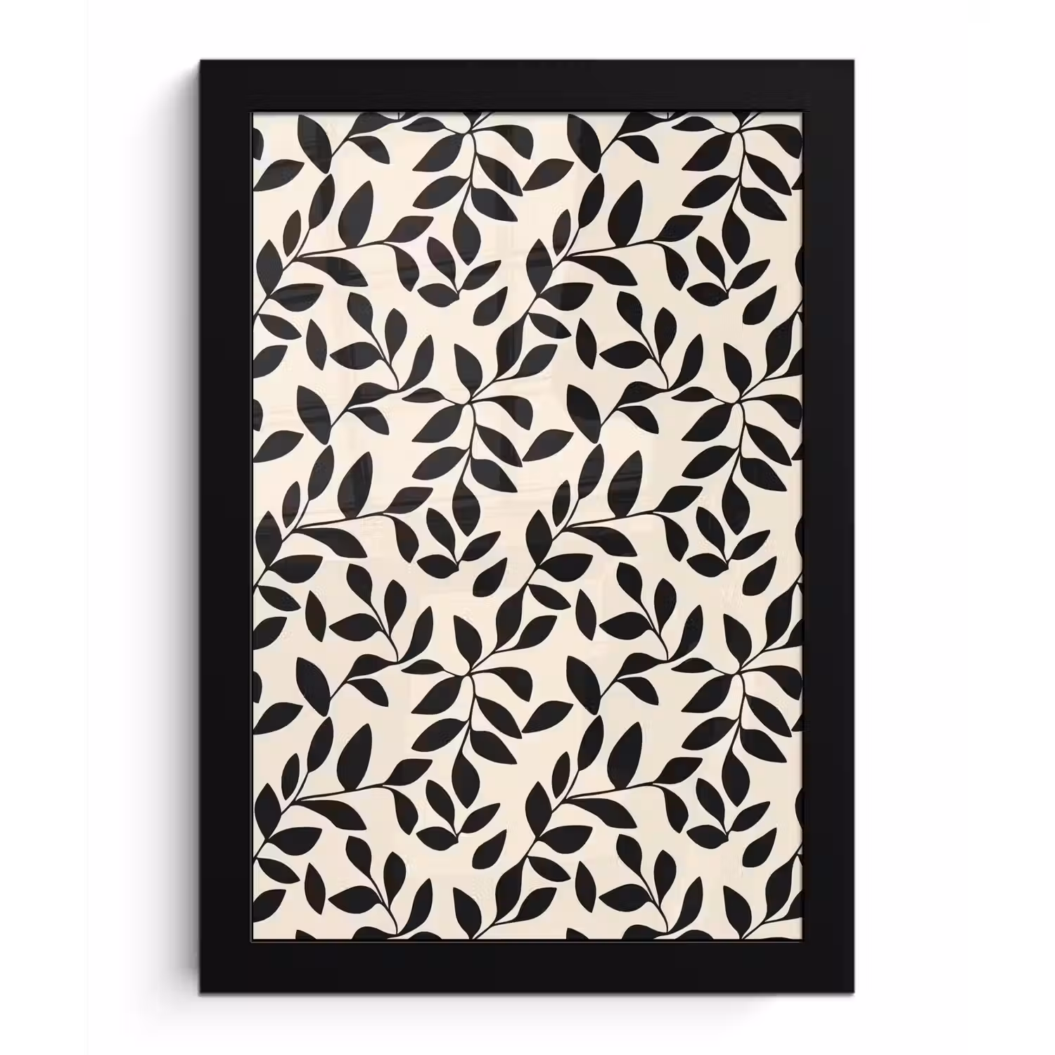 Elegant - Patroon - Zwart - Beige fotolijst zwart zonder passe partout klein 224 -3d